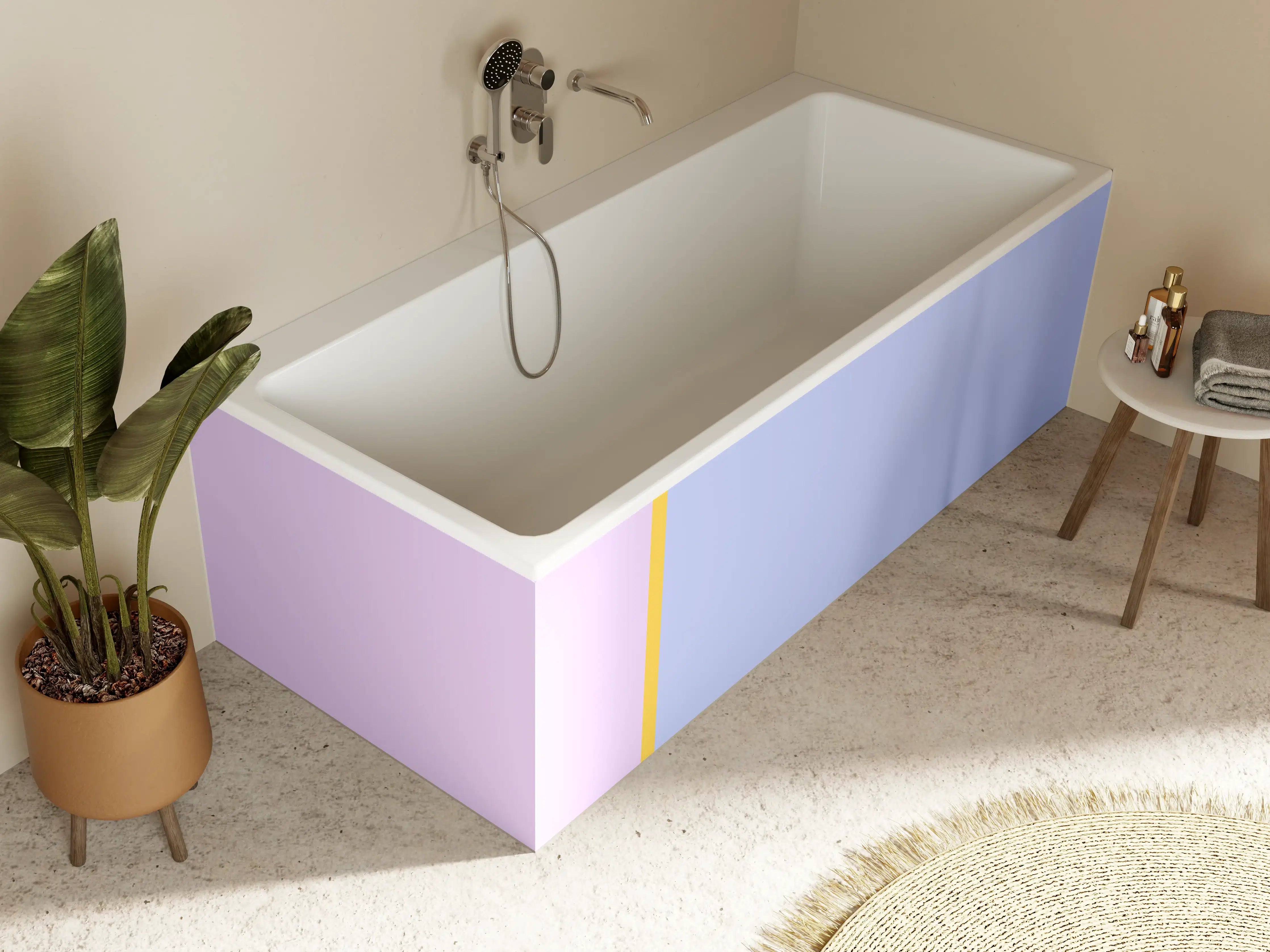 Badewannen-Rückwand - The Springs - Easy Vertikal - Lilac