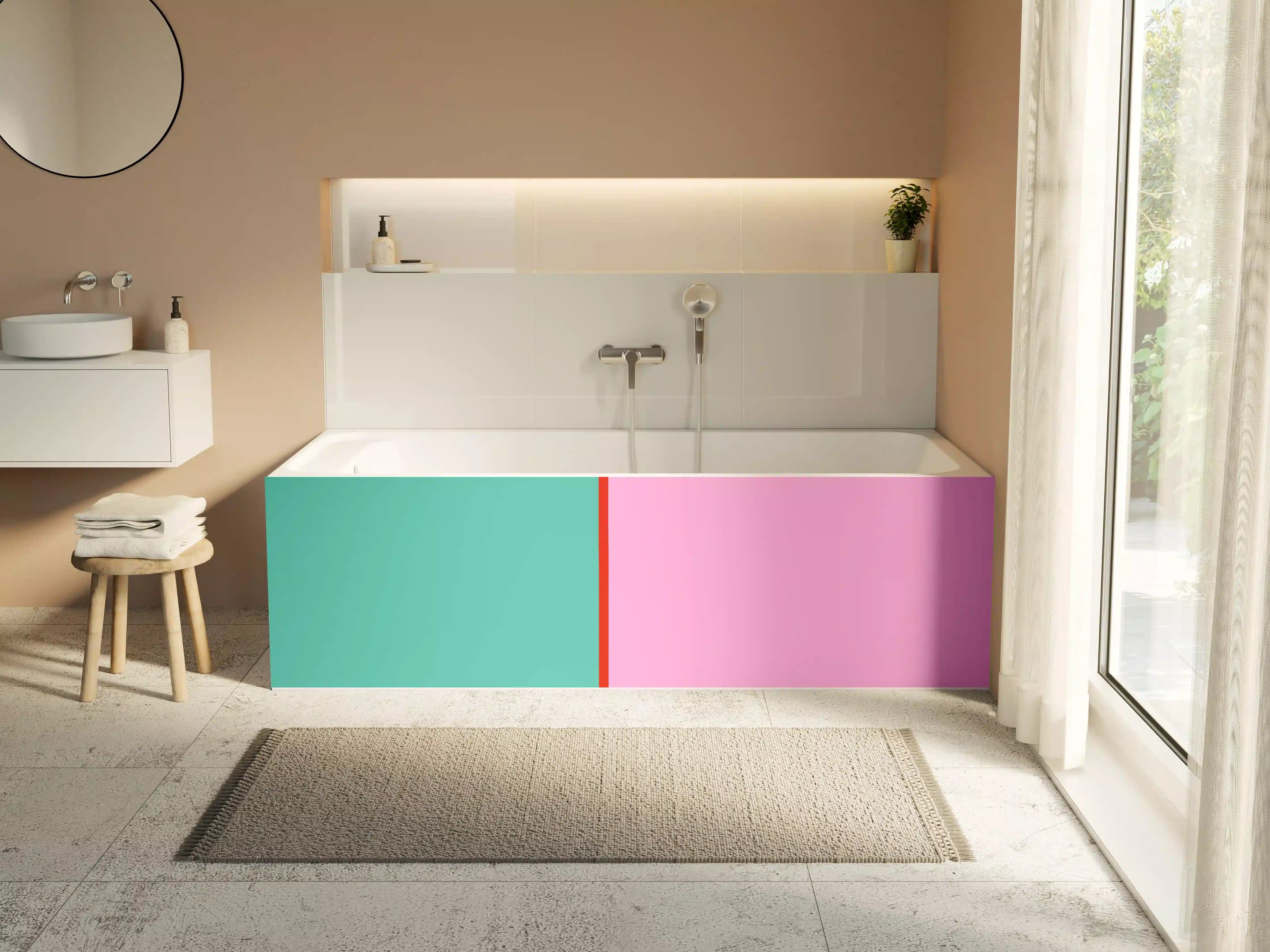 Badewannen-Rückwand - The Springs - Easy Vertikal - Peony