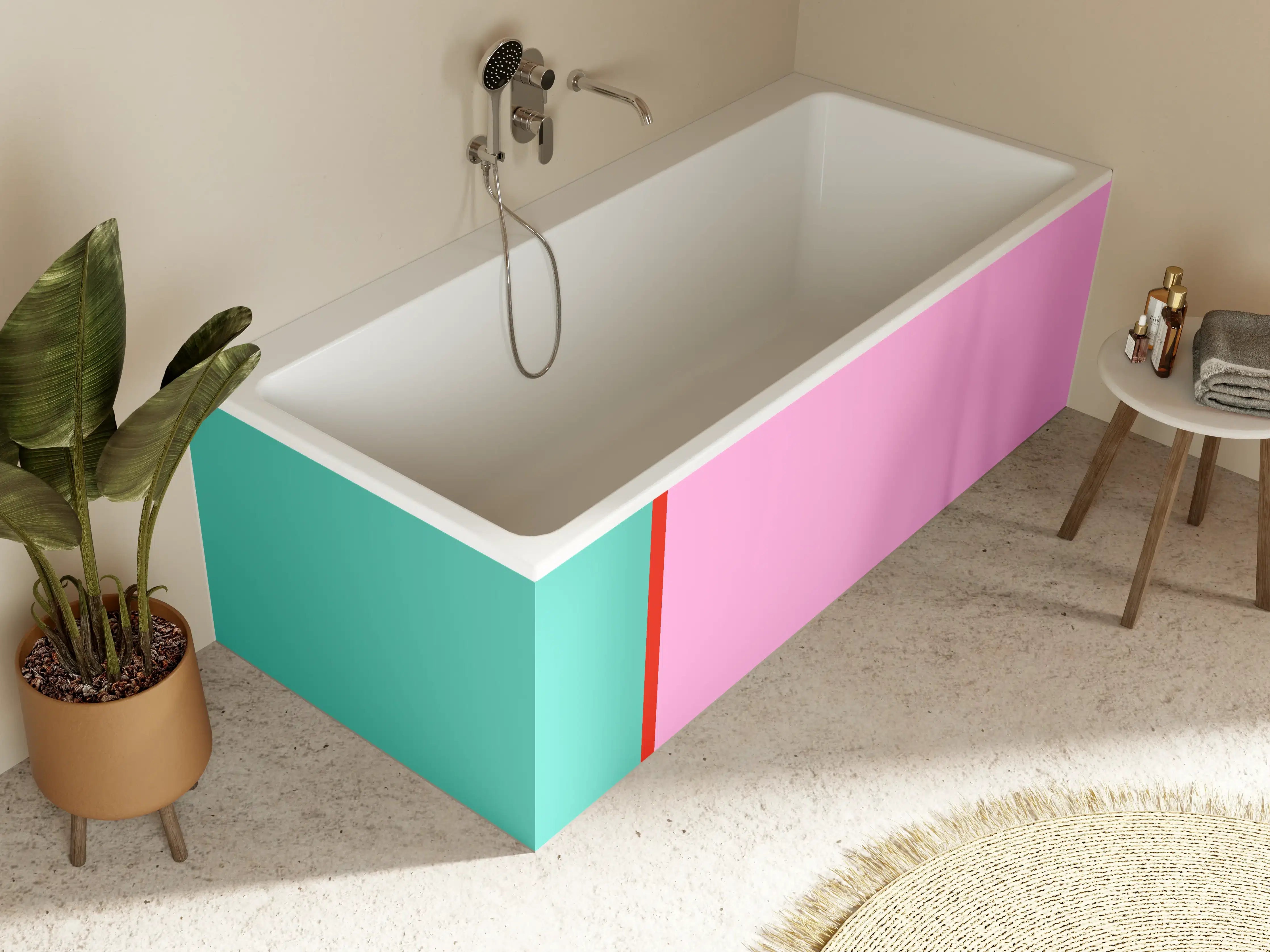 Badewannen-Rückwand - The Springs - Easy Vertikal - Peony