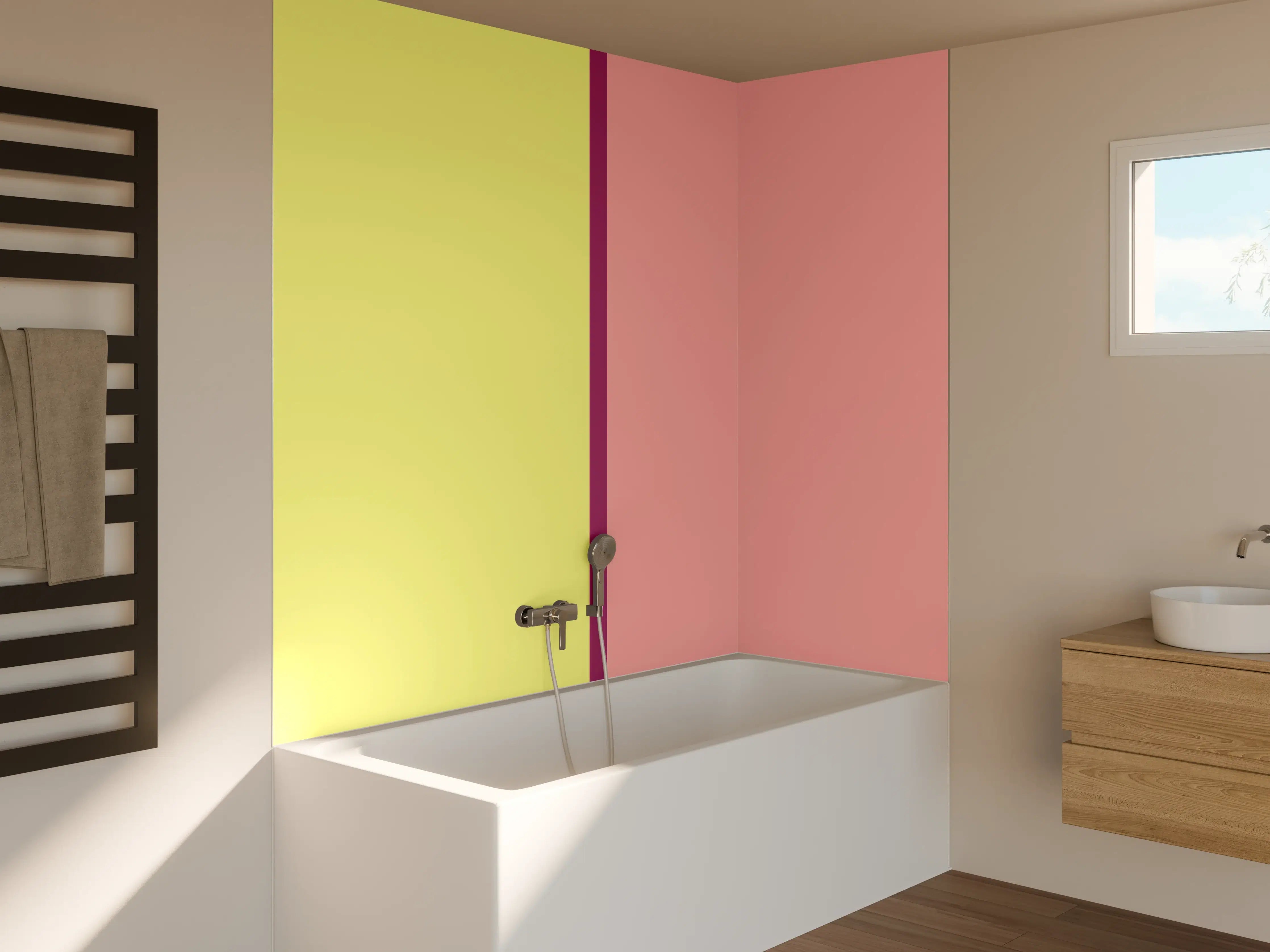 Badewannen-Rückwand - The Springs - Easy Vertikal - Tulip