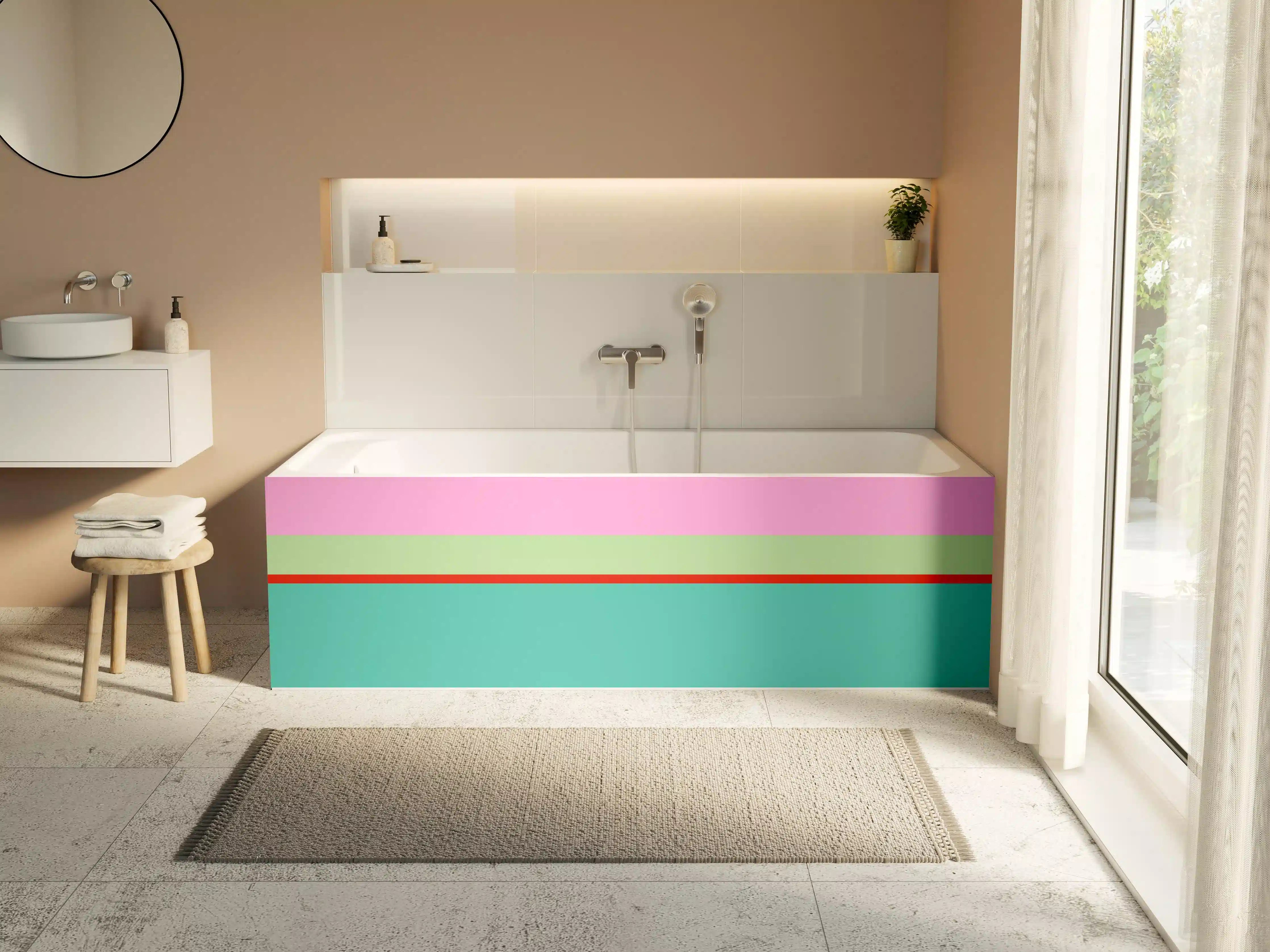 Badewannen-Rückwand - The Springs - Horizontal - Peony