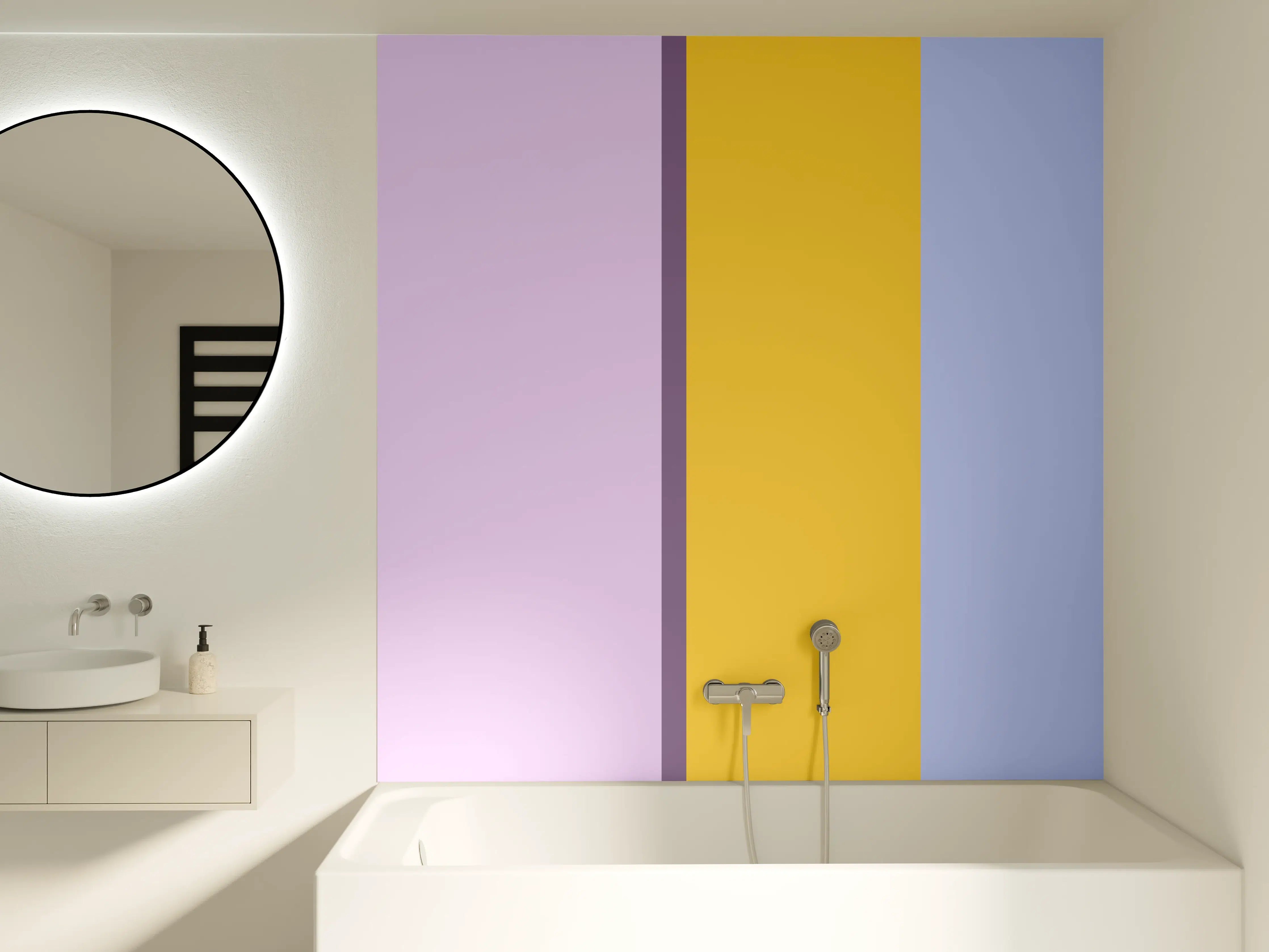 Badewannen-Rückwand - The Springs - Vertikal - Lilac
