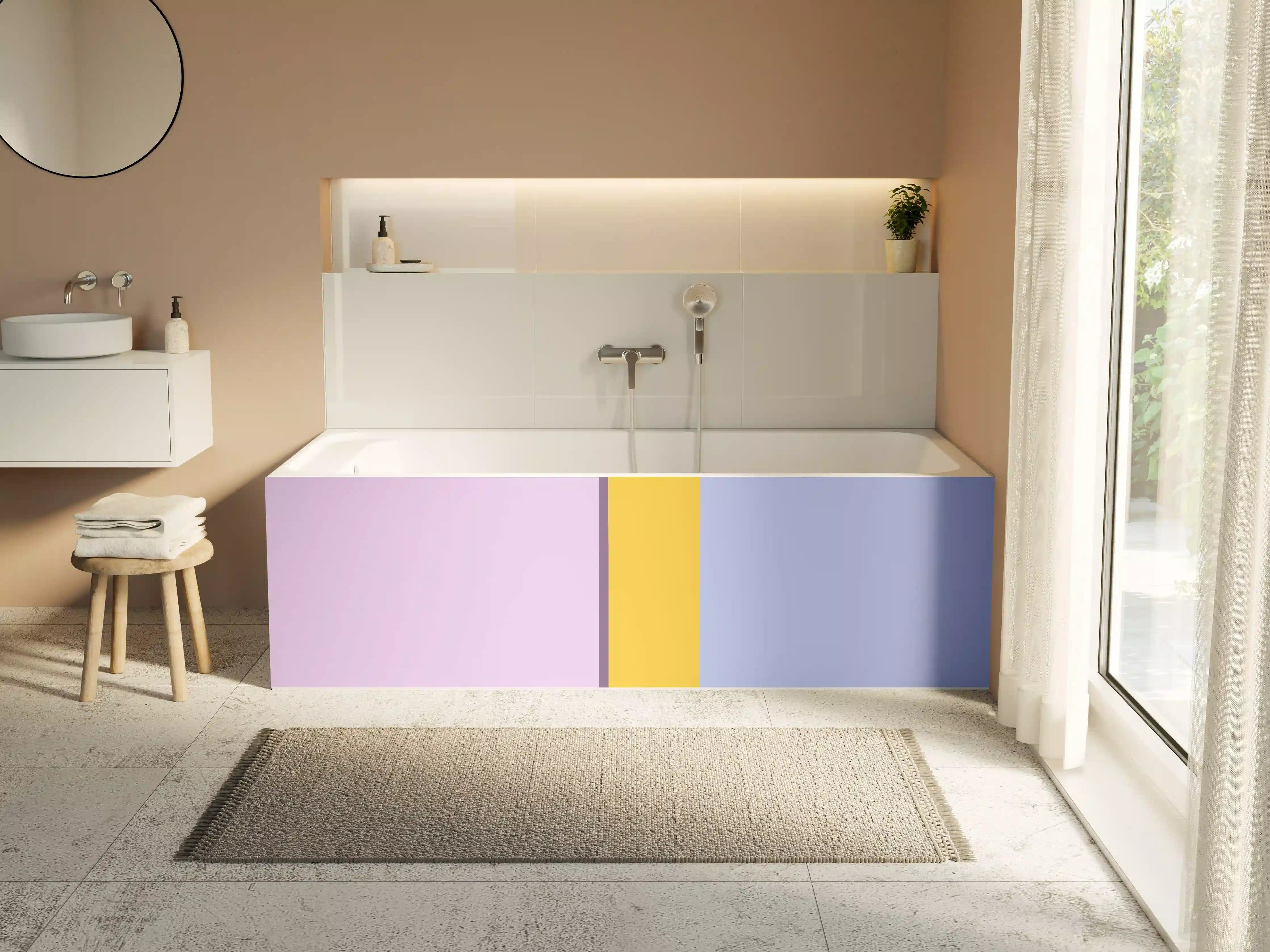 Badewannen-Rückwand - The Springs - Vertikal - Lilac