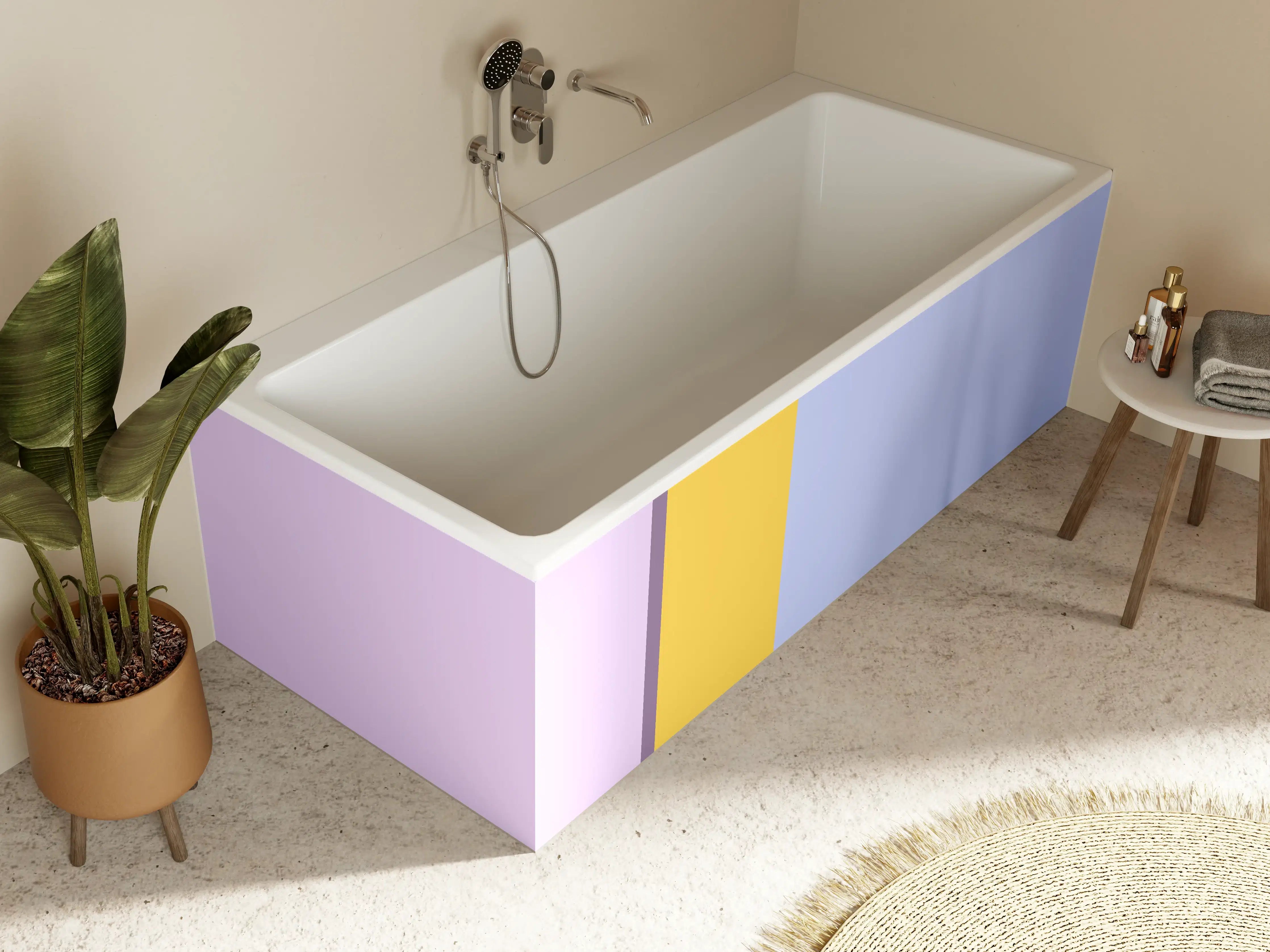 Badewannen-Rückwand - The Springs - Vertikal - Lilac