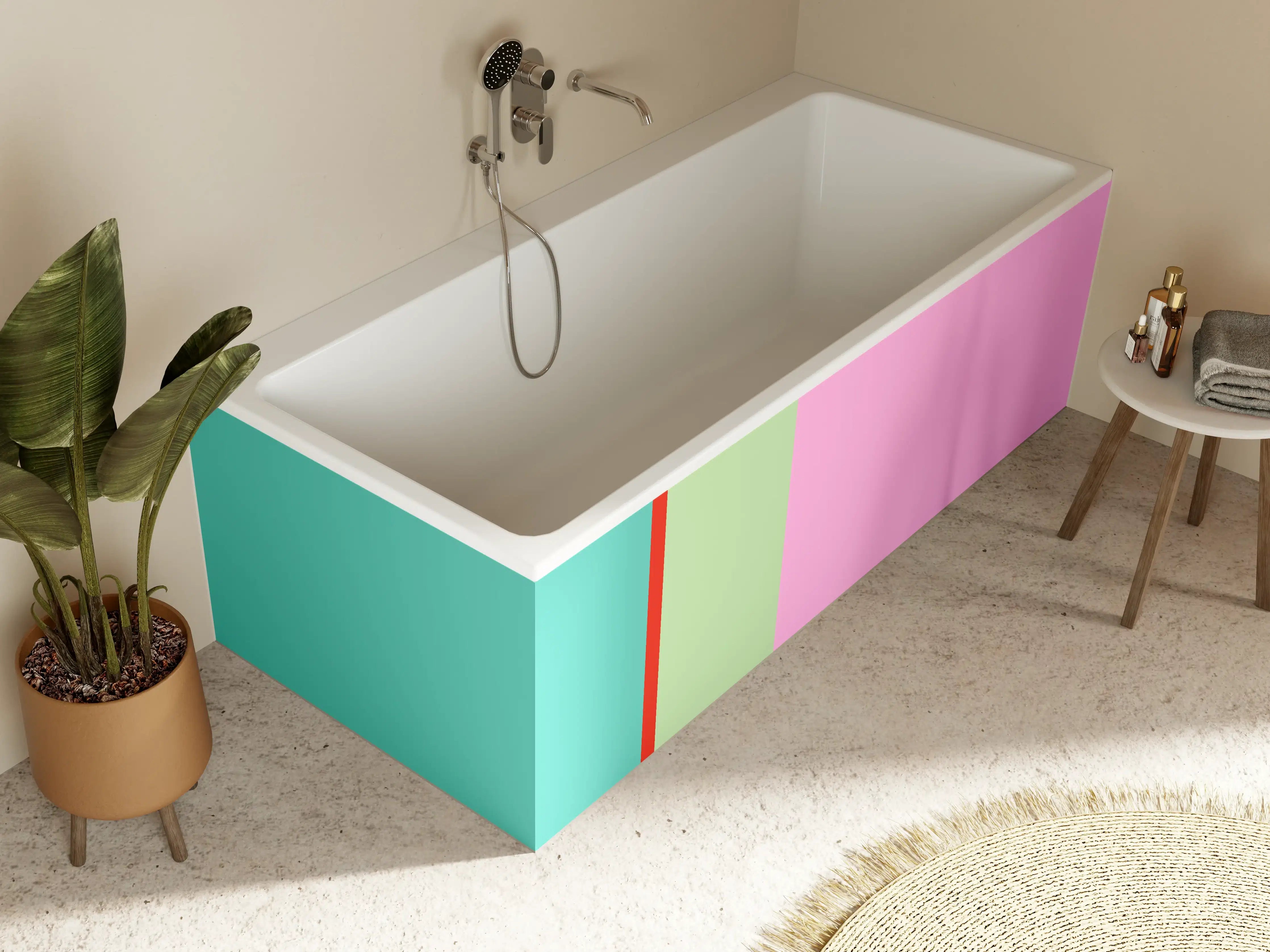 Badewannen-Rückwand - The Springs - Vertikal - Peony