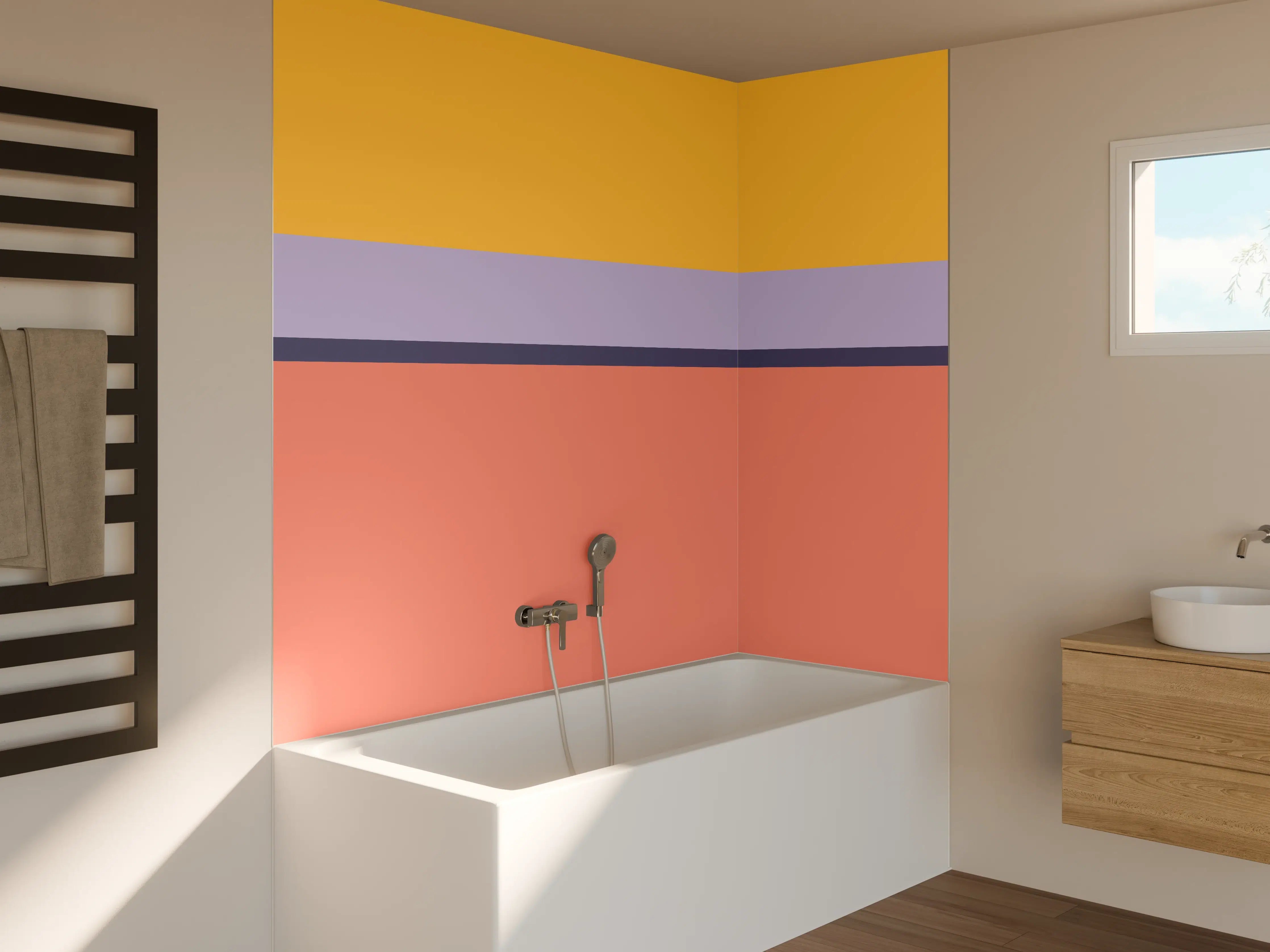 Badewannen-Rückwand - The Vintages - Horizontal - Penelope