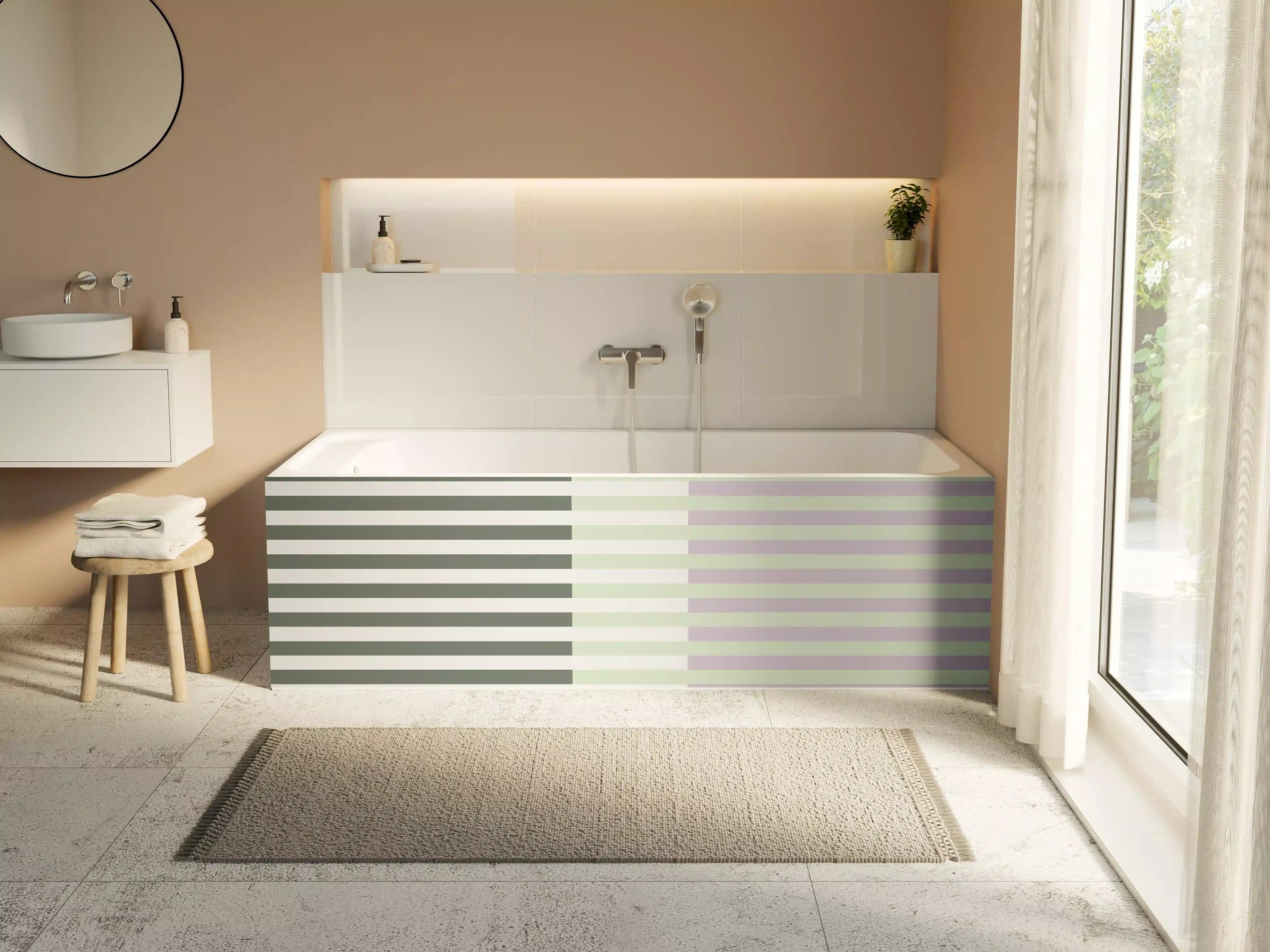 Badewannen-Rückwand - The Vintages - Multy Stripes - Benedict