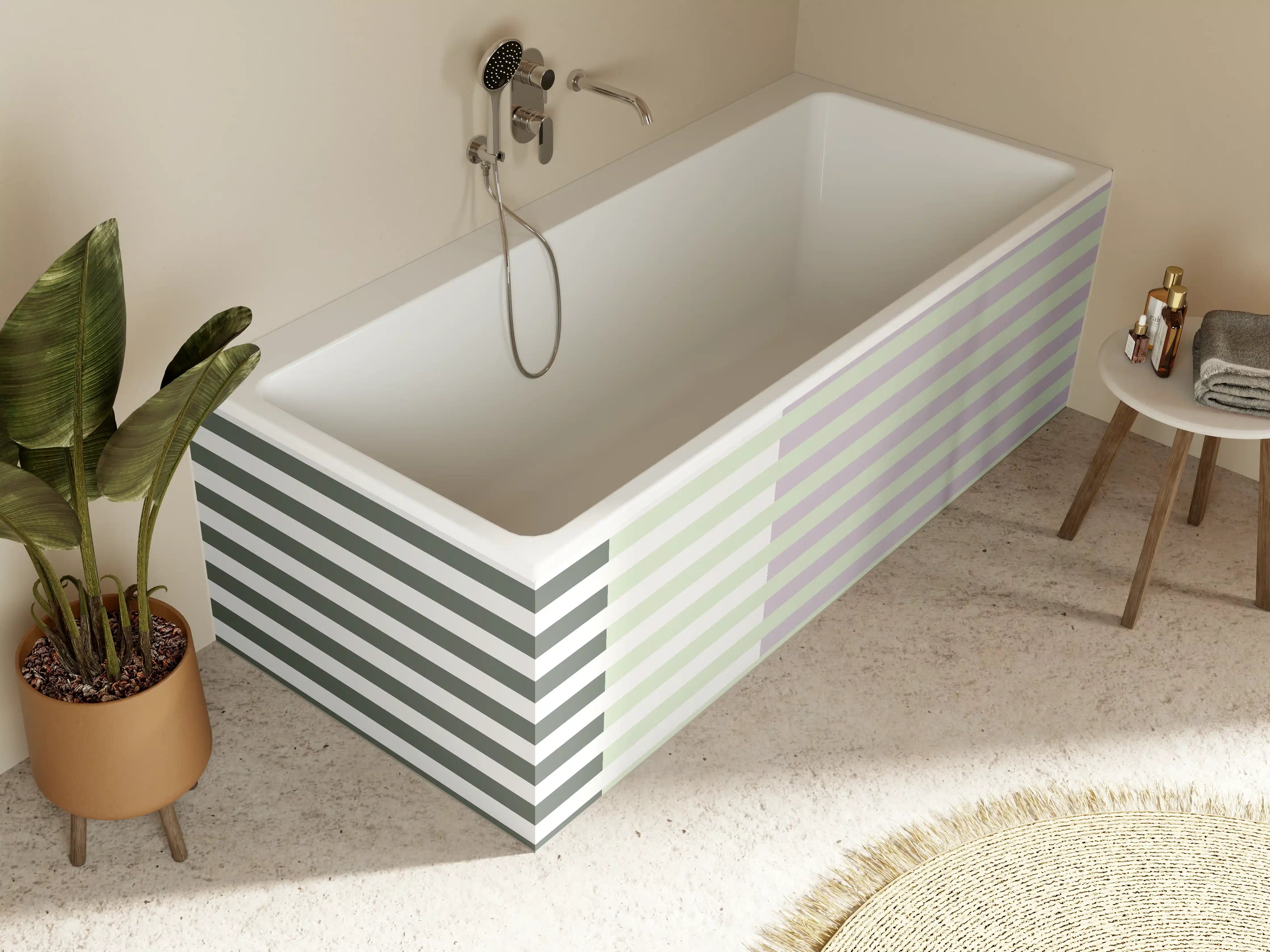 Badewannen-Rückwand - The Vintages - Multy Stripes - Benedict