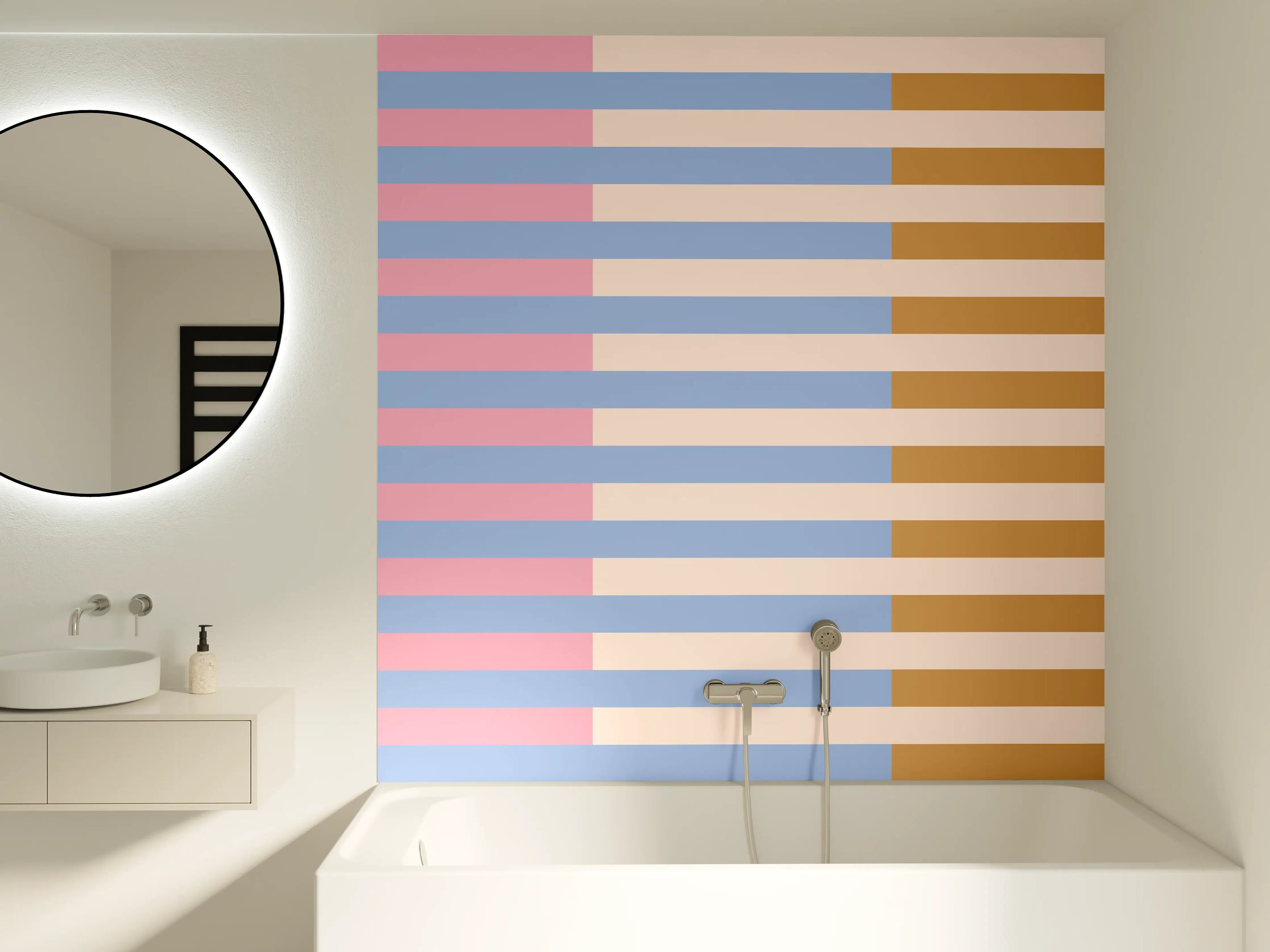 Badewannen-Rückwand - The Vintages - Multy Stripes - Eloise