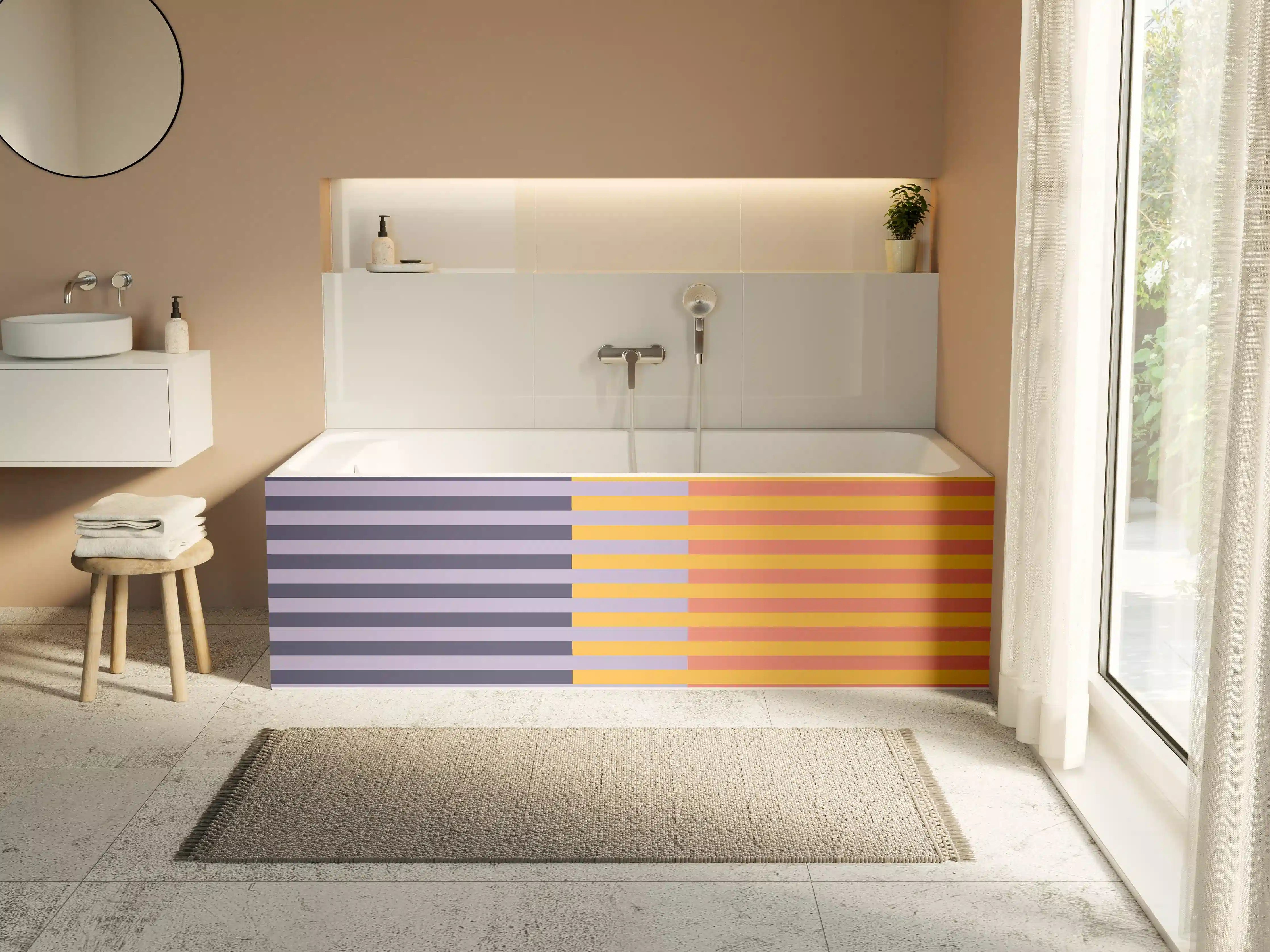 Badewannen-Rückwand - The Vintages - Multy Stripes - Penelope