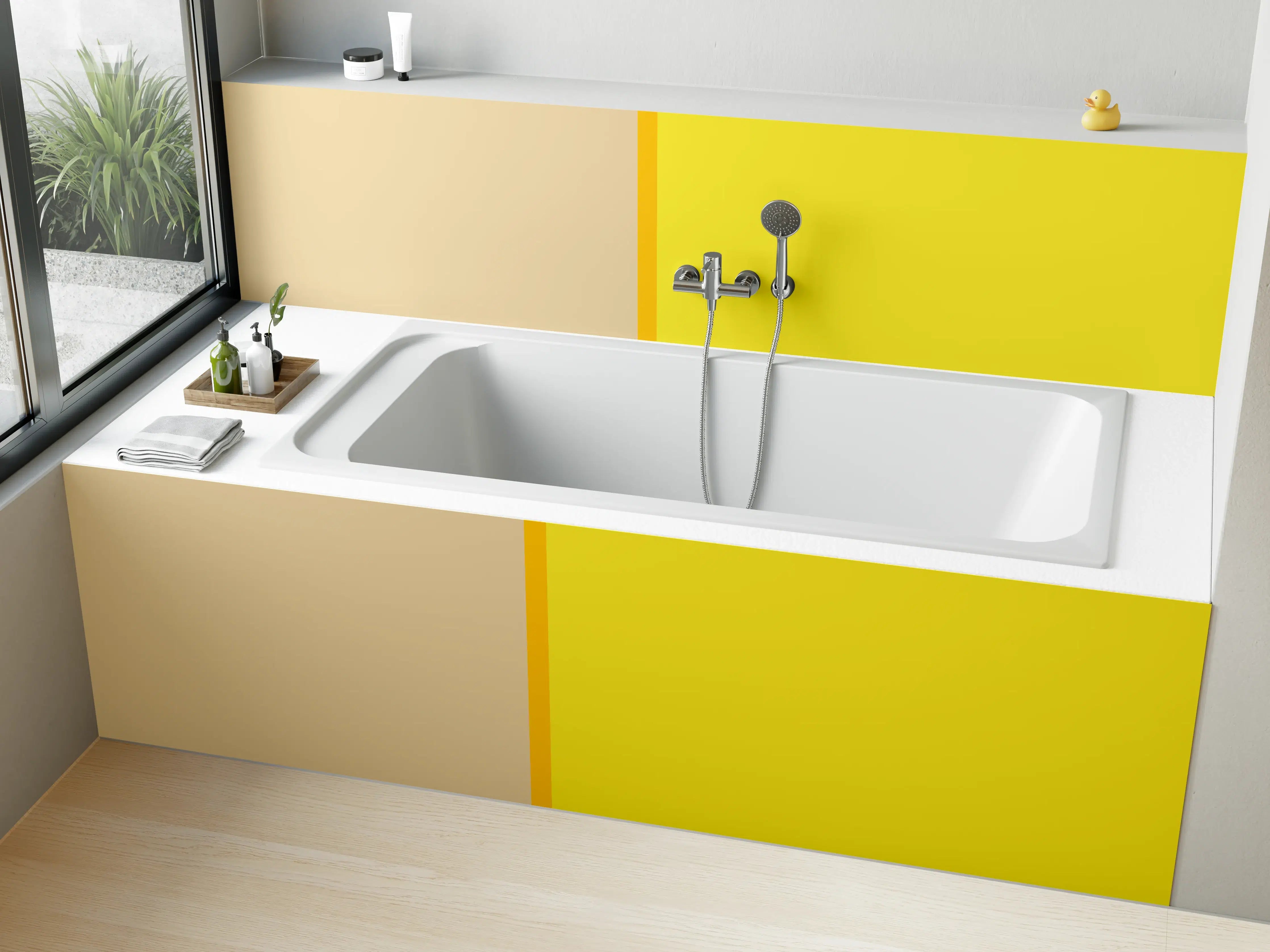 Badewannen-Rückwand - The Yellows - Easy Vertical - Honey