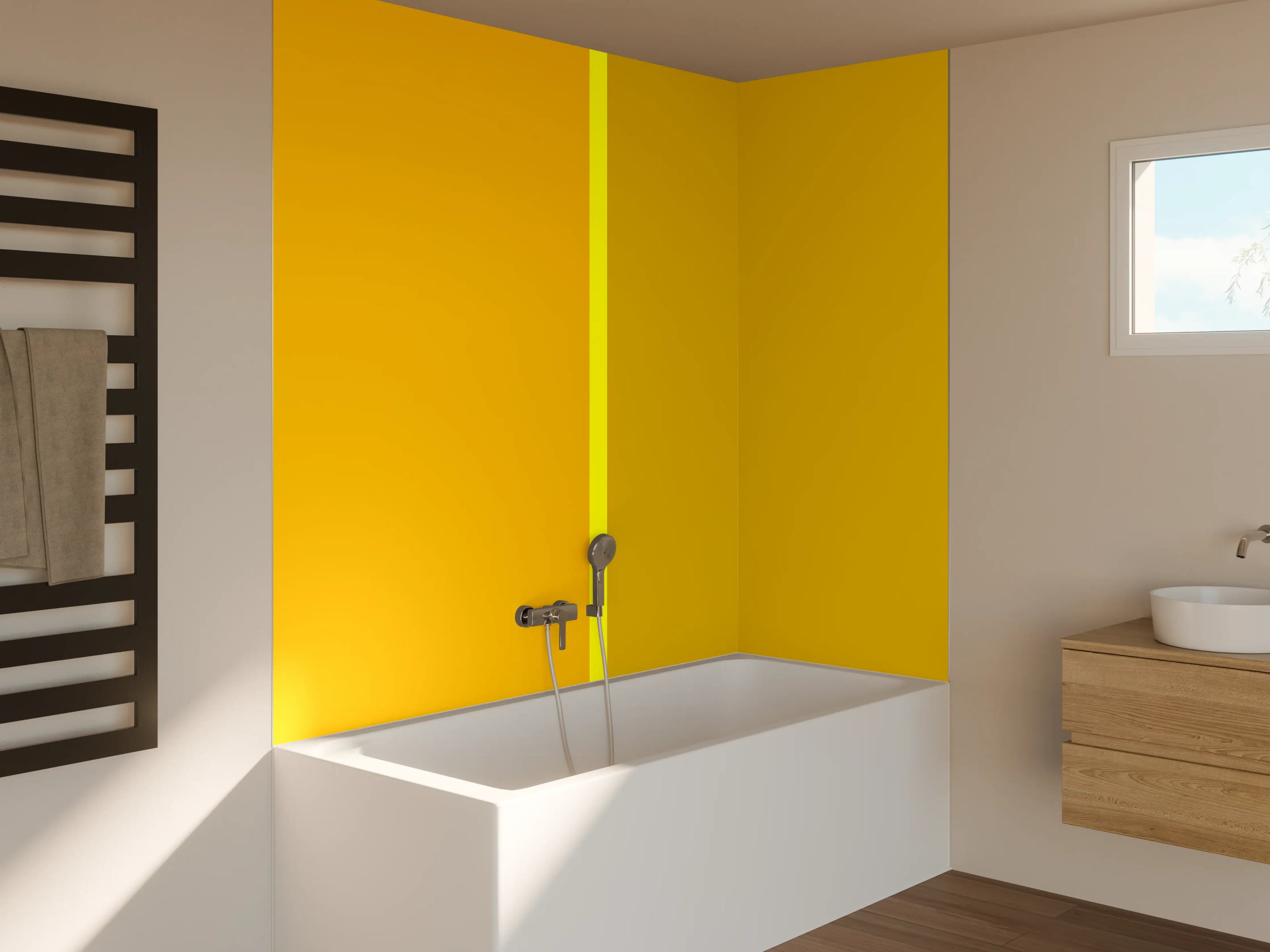 Badewannen-Rückwand - The Yellows - Easy Vertical - Lemon
