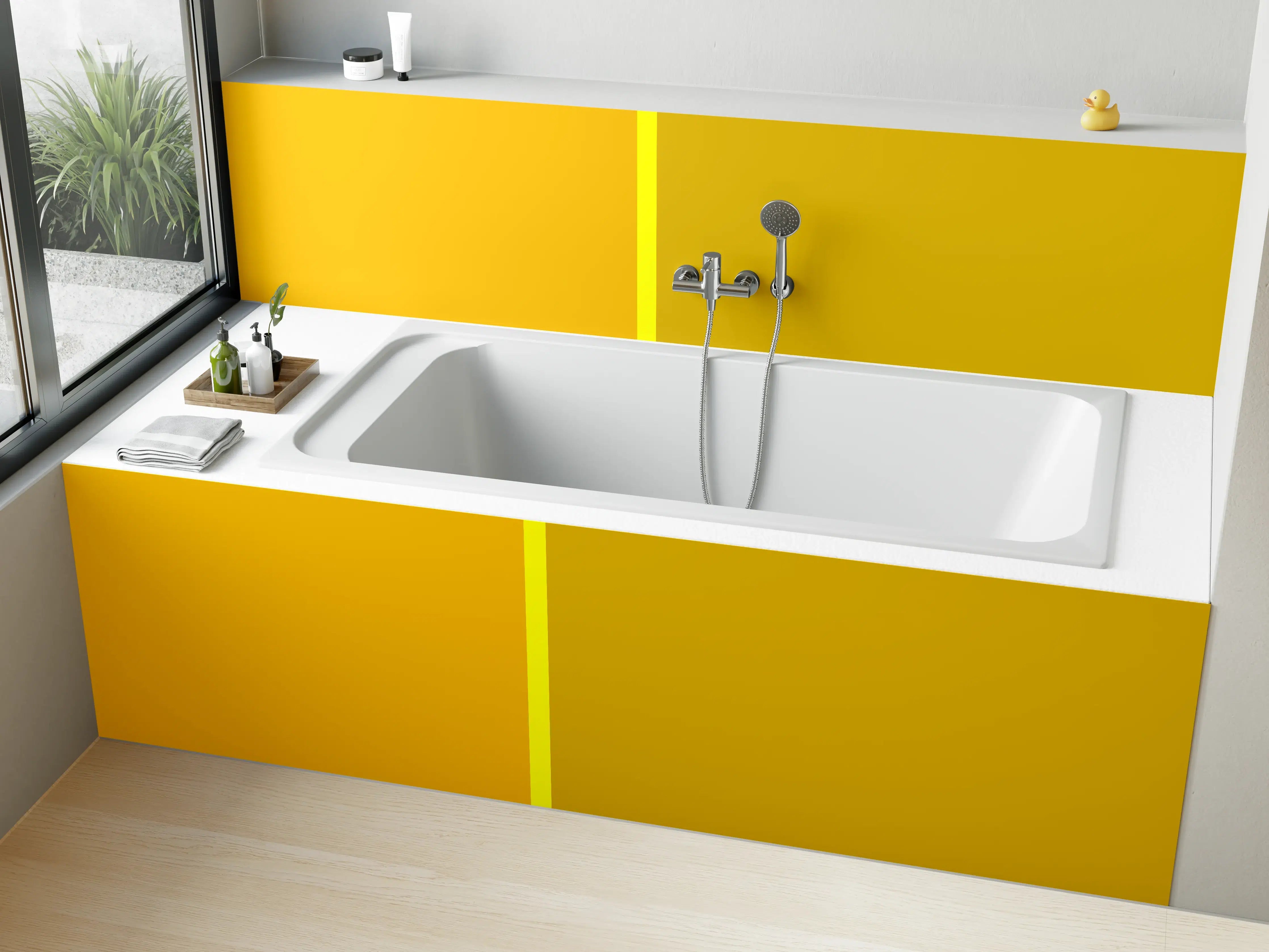 Badewannen-Rückwand - The Yellows - Easy Vertical - Lemon
