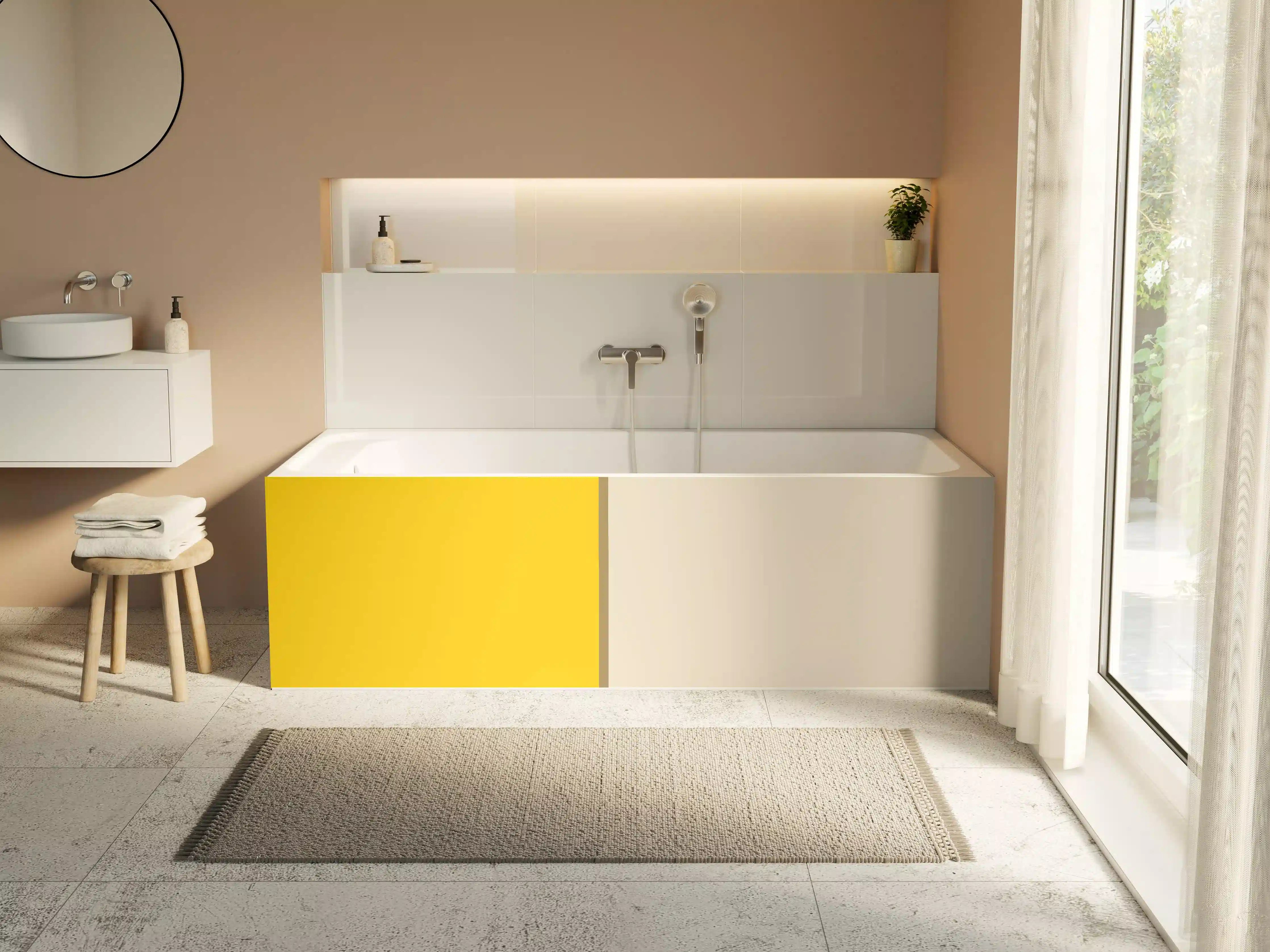 Badewannen-Rückwand - The Yellows - Easy Vertical - Saffron