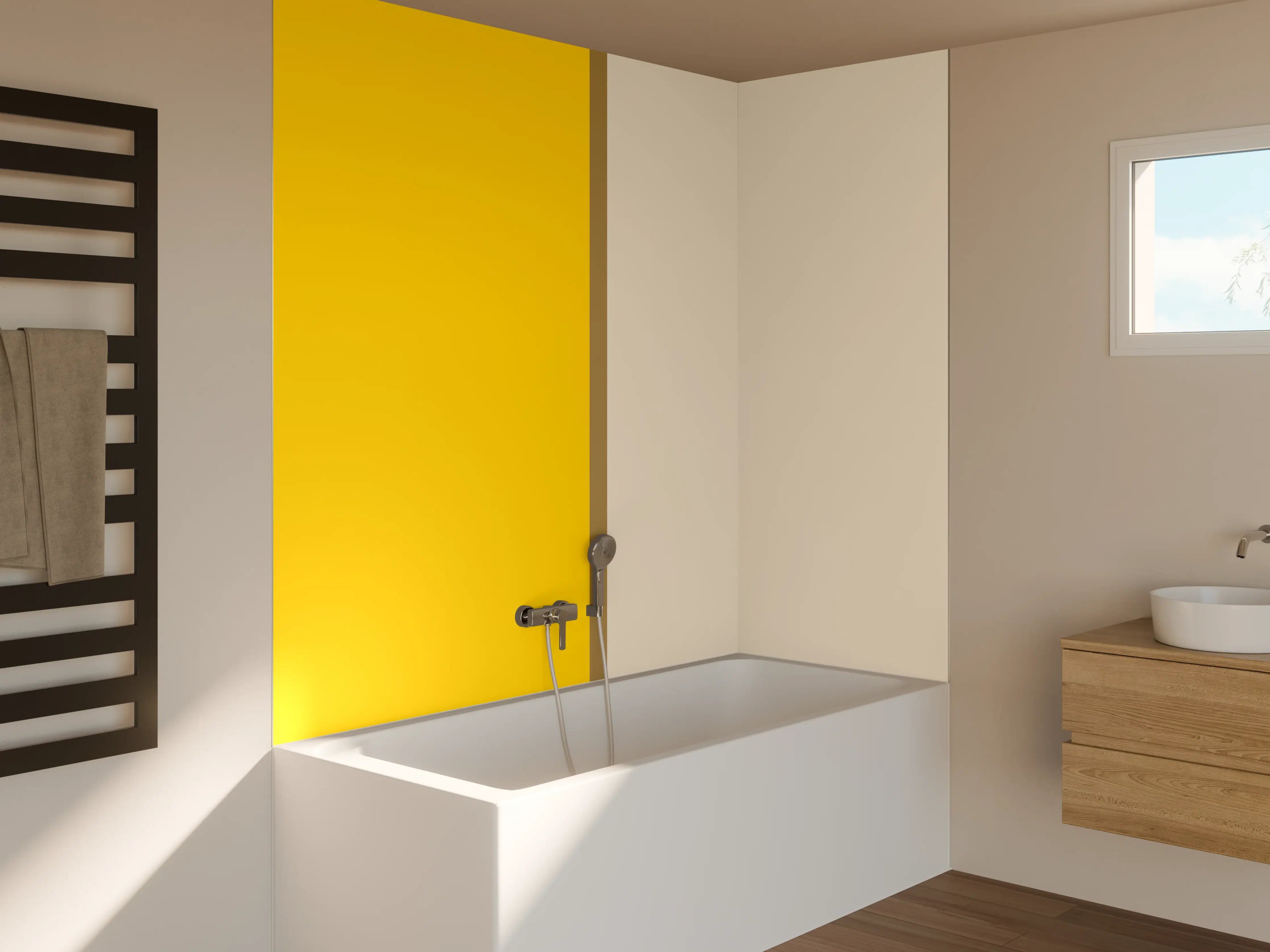 Badewannen-Rückwand - The Yellows - Easy Vertical - Saffron