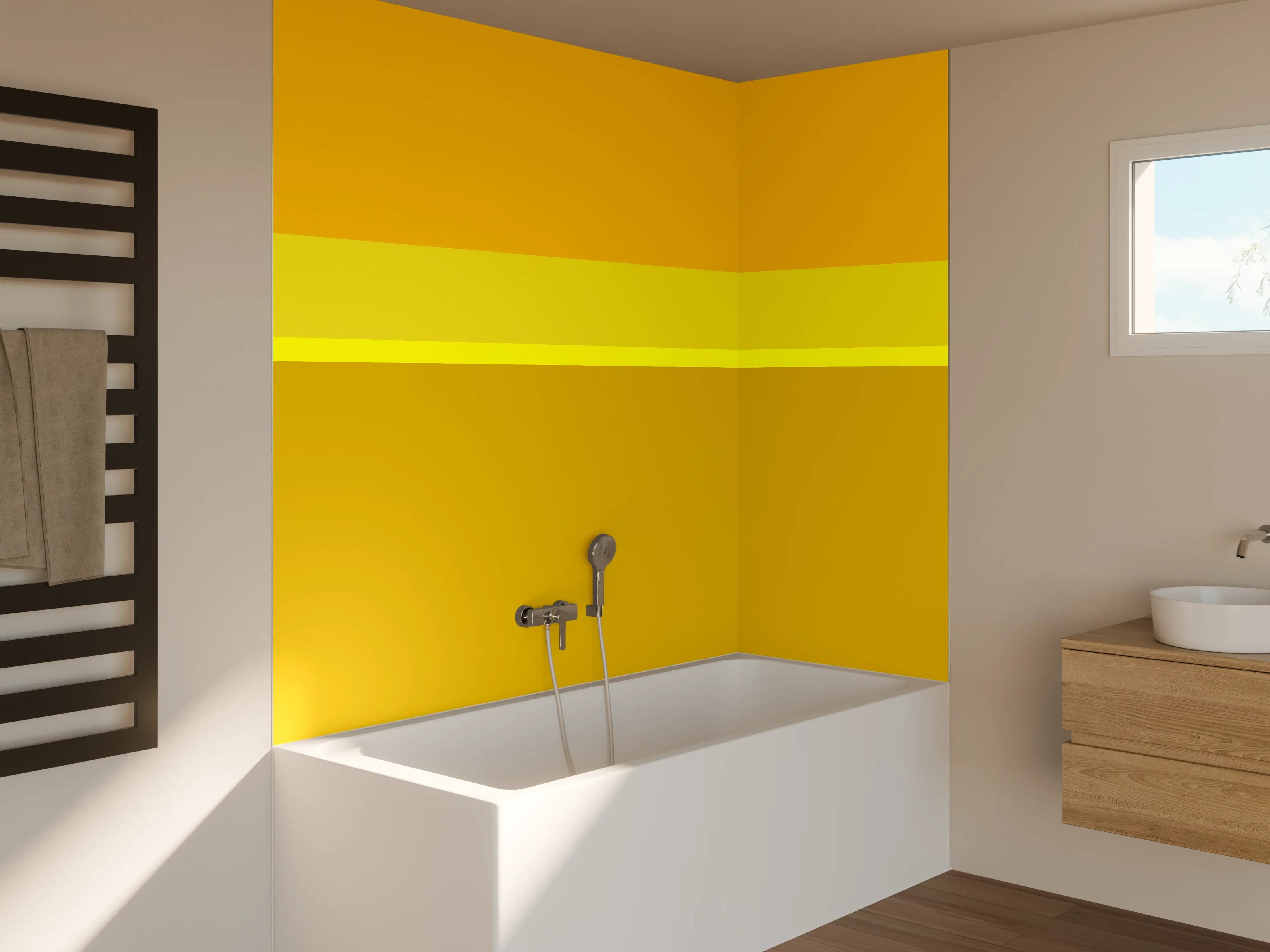 Badewannen-Rückwand - The Yellows - Horizontal - Lemon