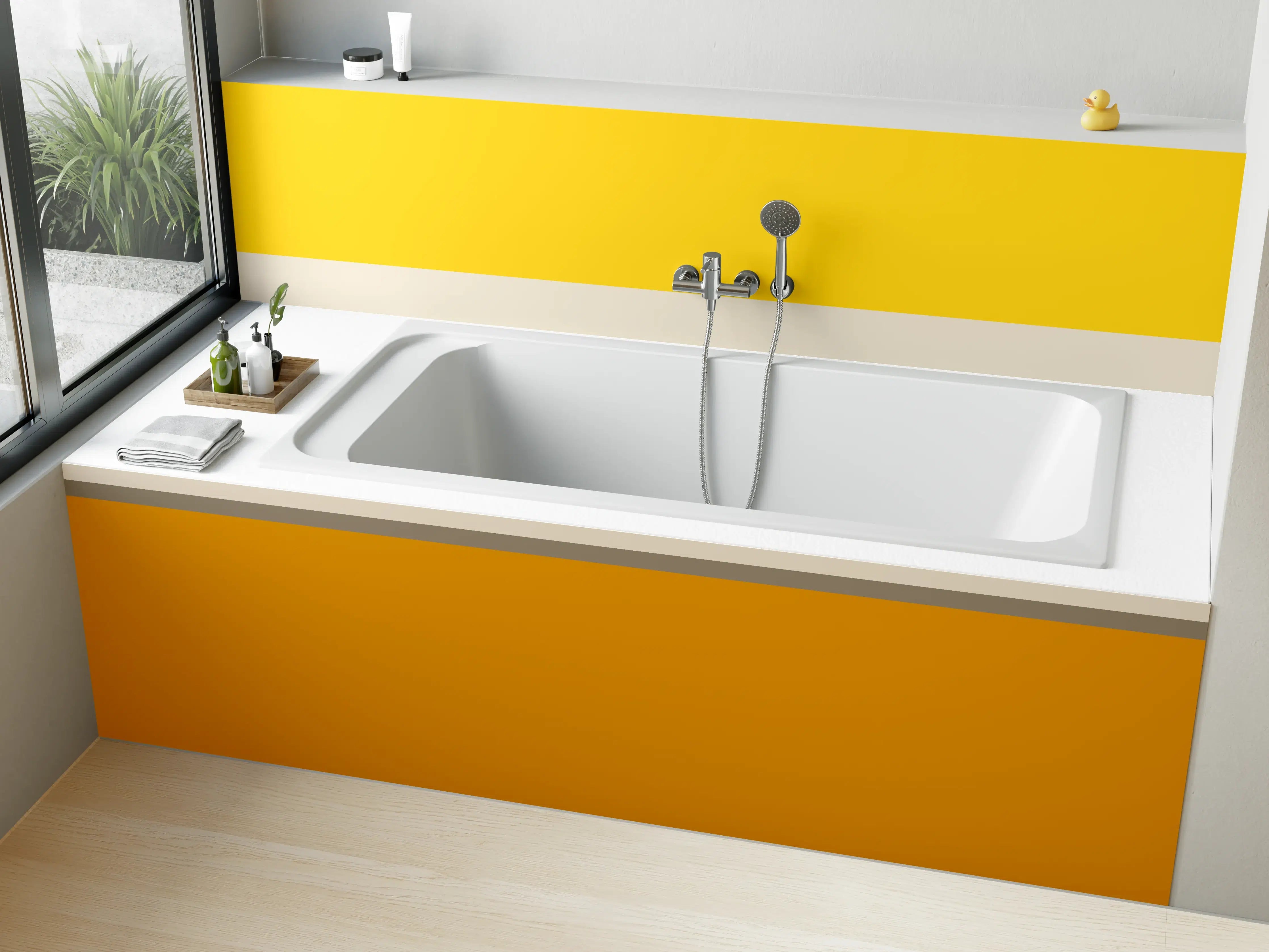 Badewannen-Rückwand - The Yellows - Horizontal - Saffron