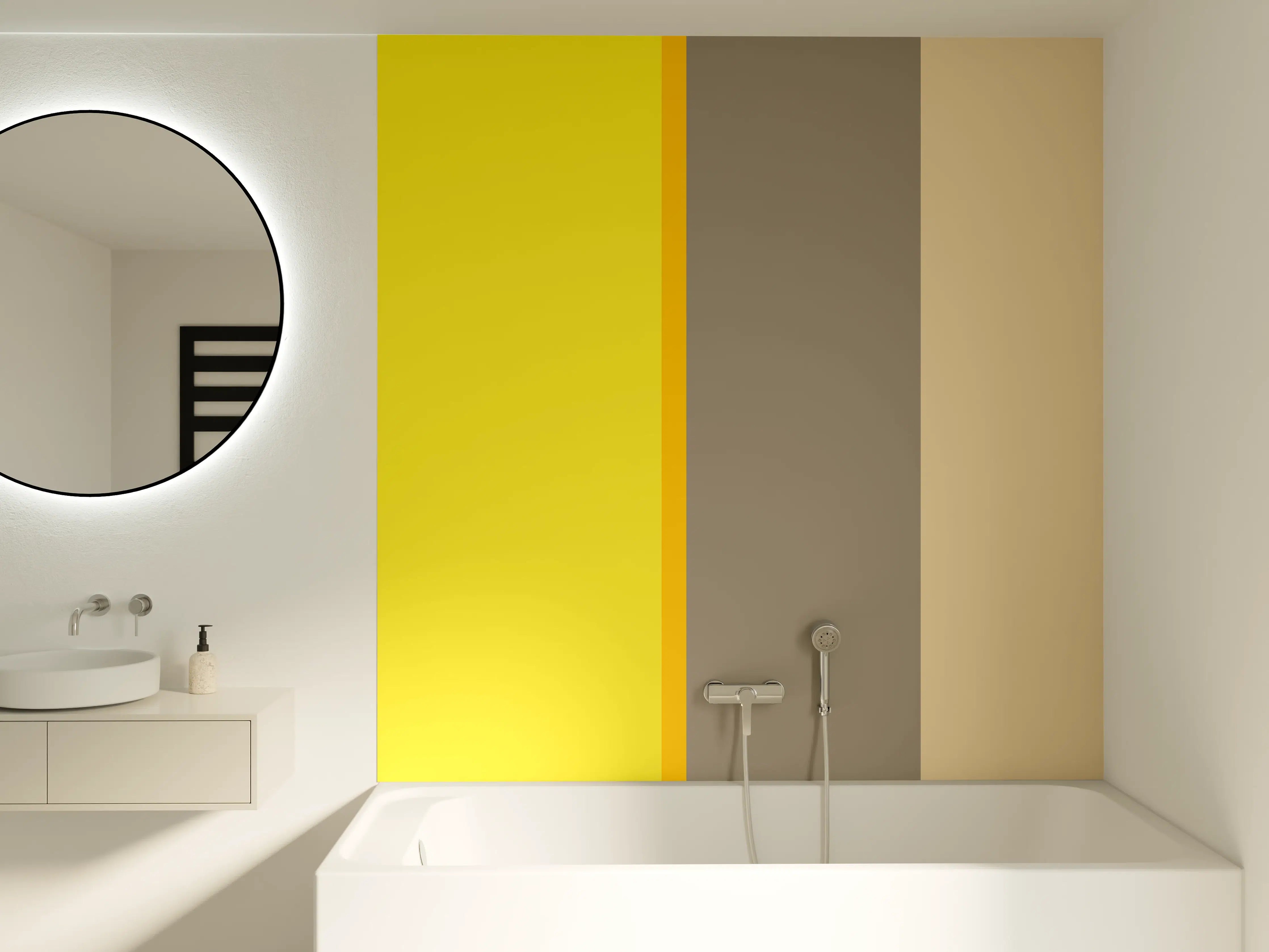 Badewannen-Rückwand - The Yellows - Vertical - Honey