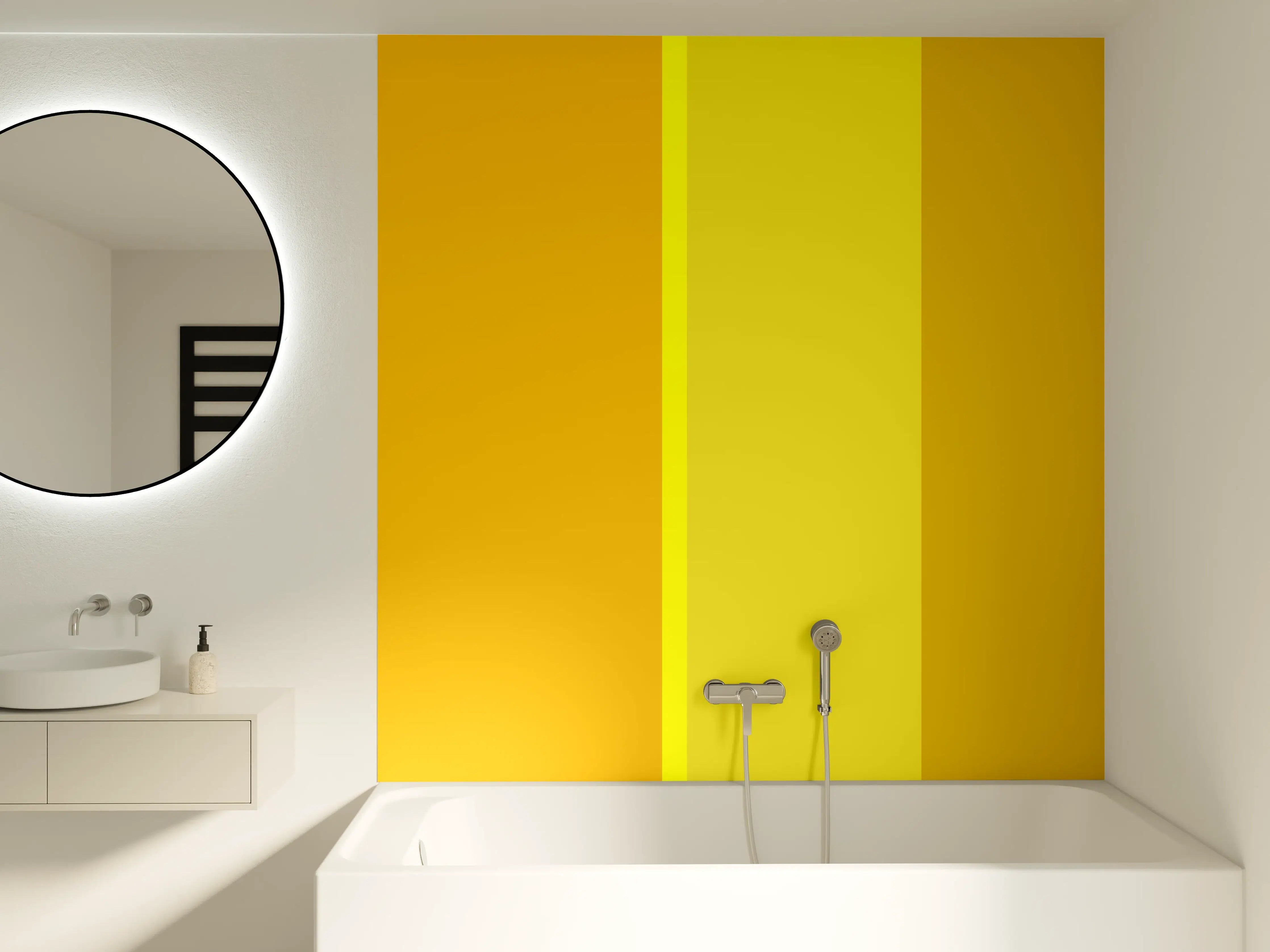 Badewannen-Rückwand - The Yellows - Vertical - Lemon