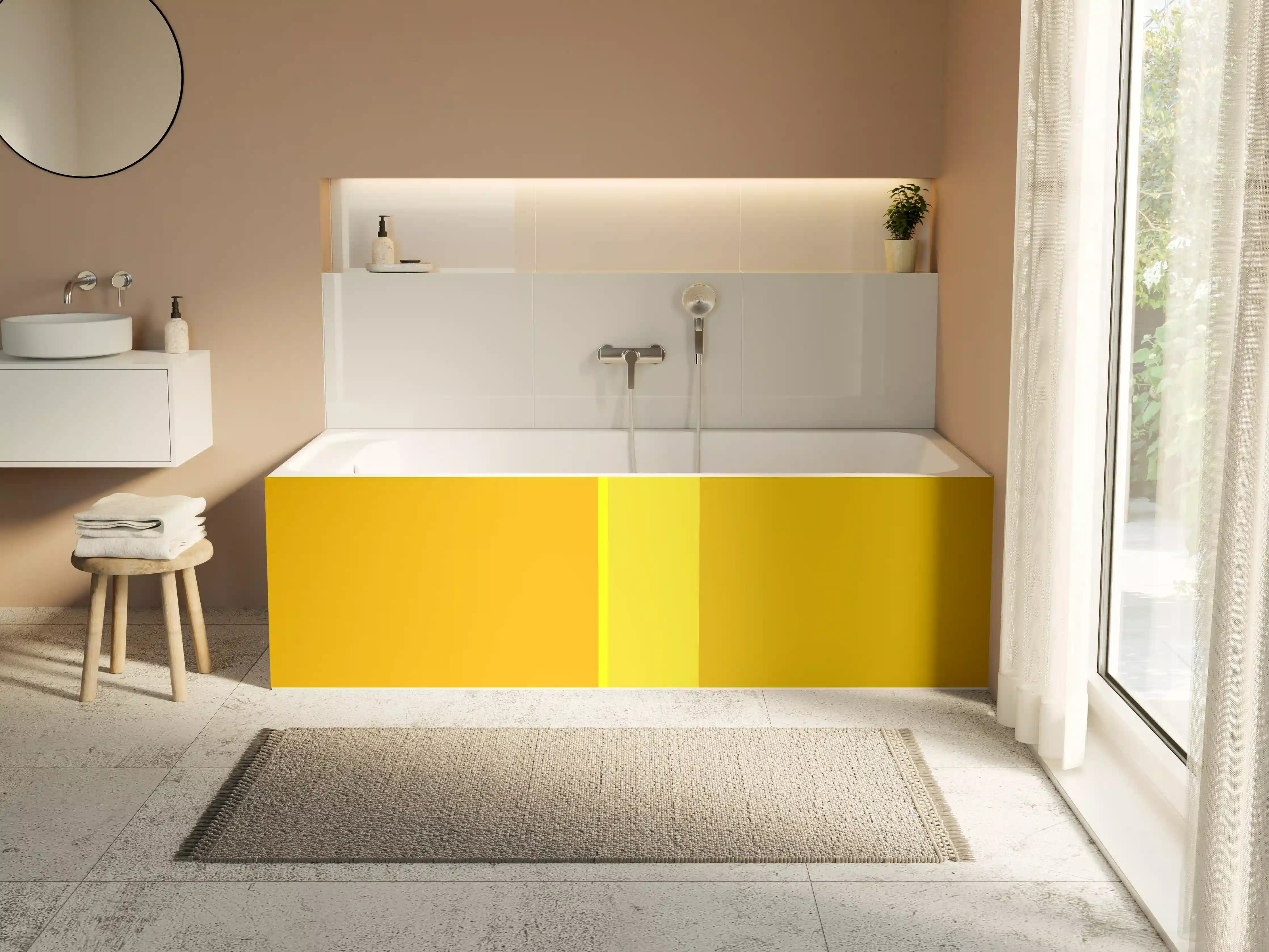 Badewannen-Rückwand - The Yellows - Vertical - Lemon