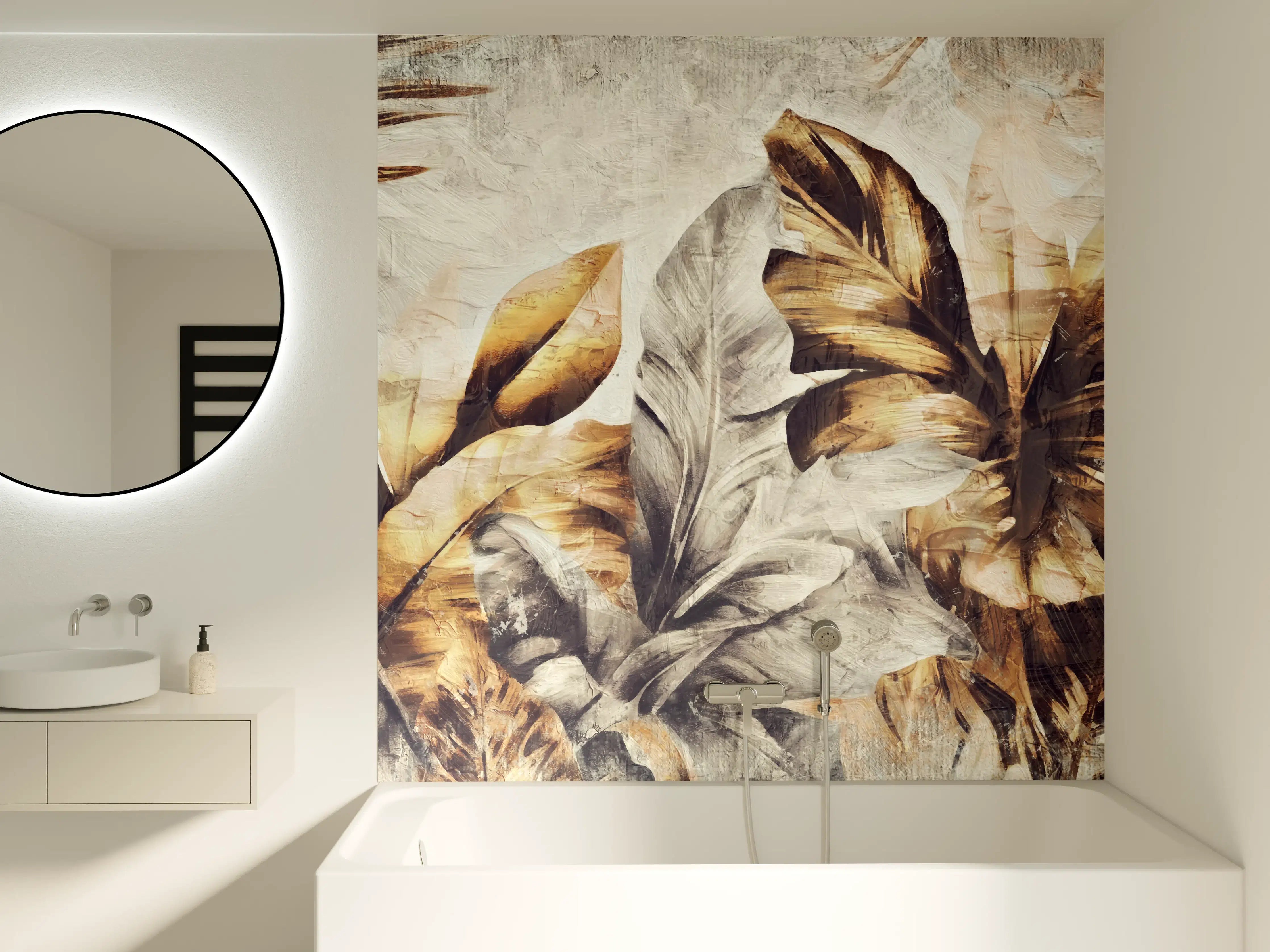 Badewannen-Rückwand - Tropische Dschungelpanorama-Kunst