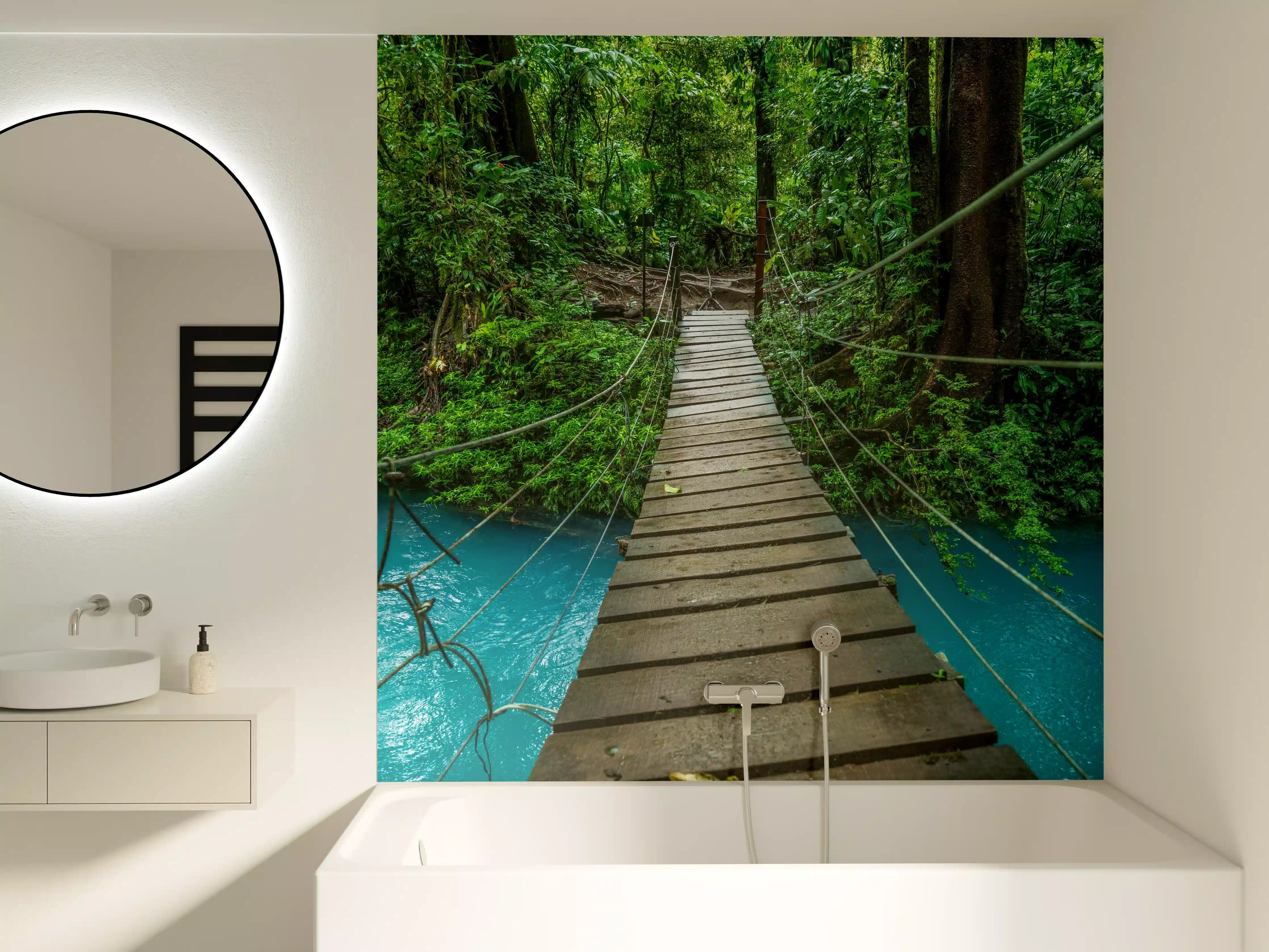 Badewannen-Rückwand - Türkisblaues Flusswandern Costa Rica