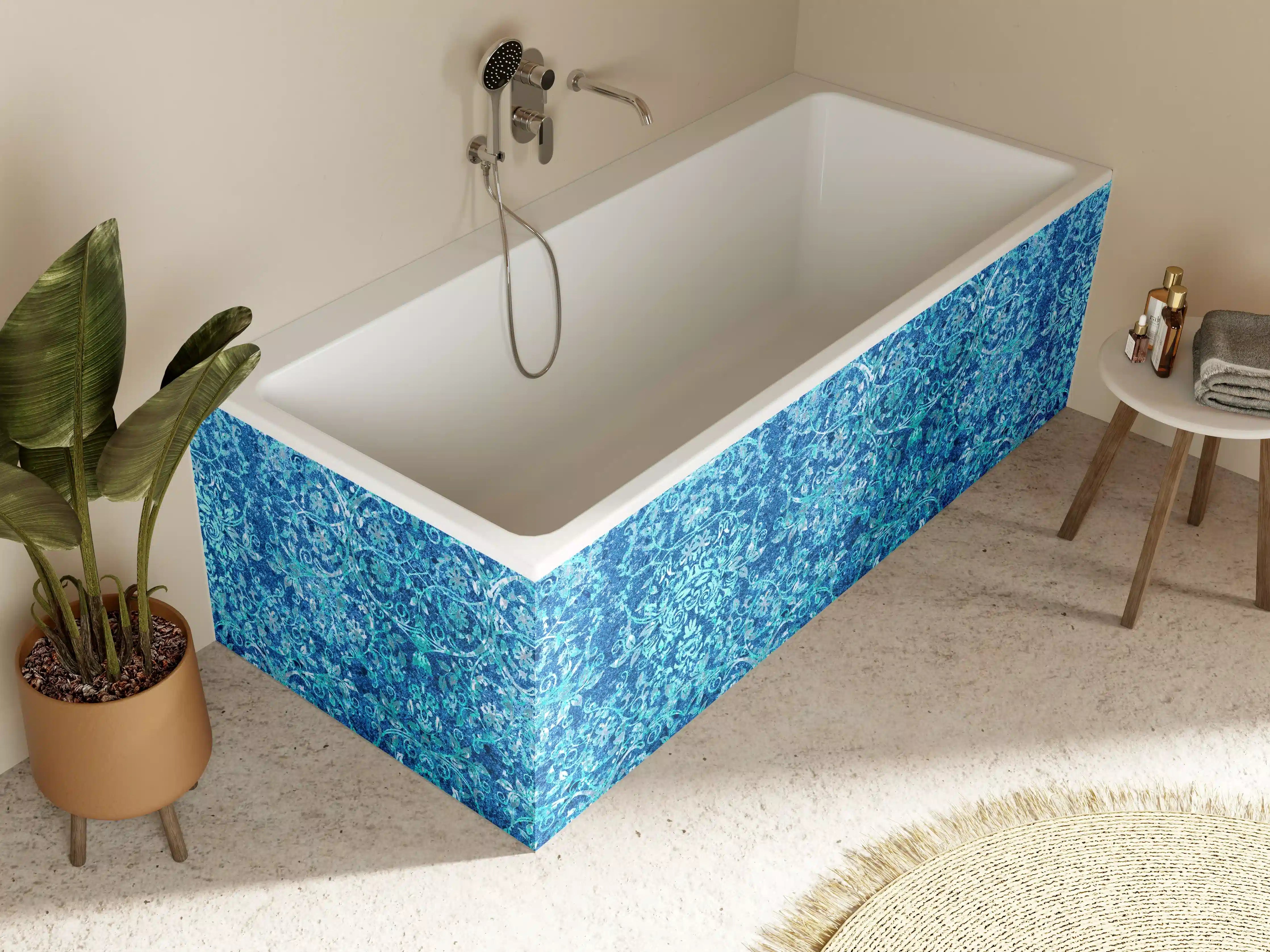 Badewannen-Rückwand - Türkise Aquamarin Wand Textur
