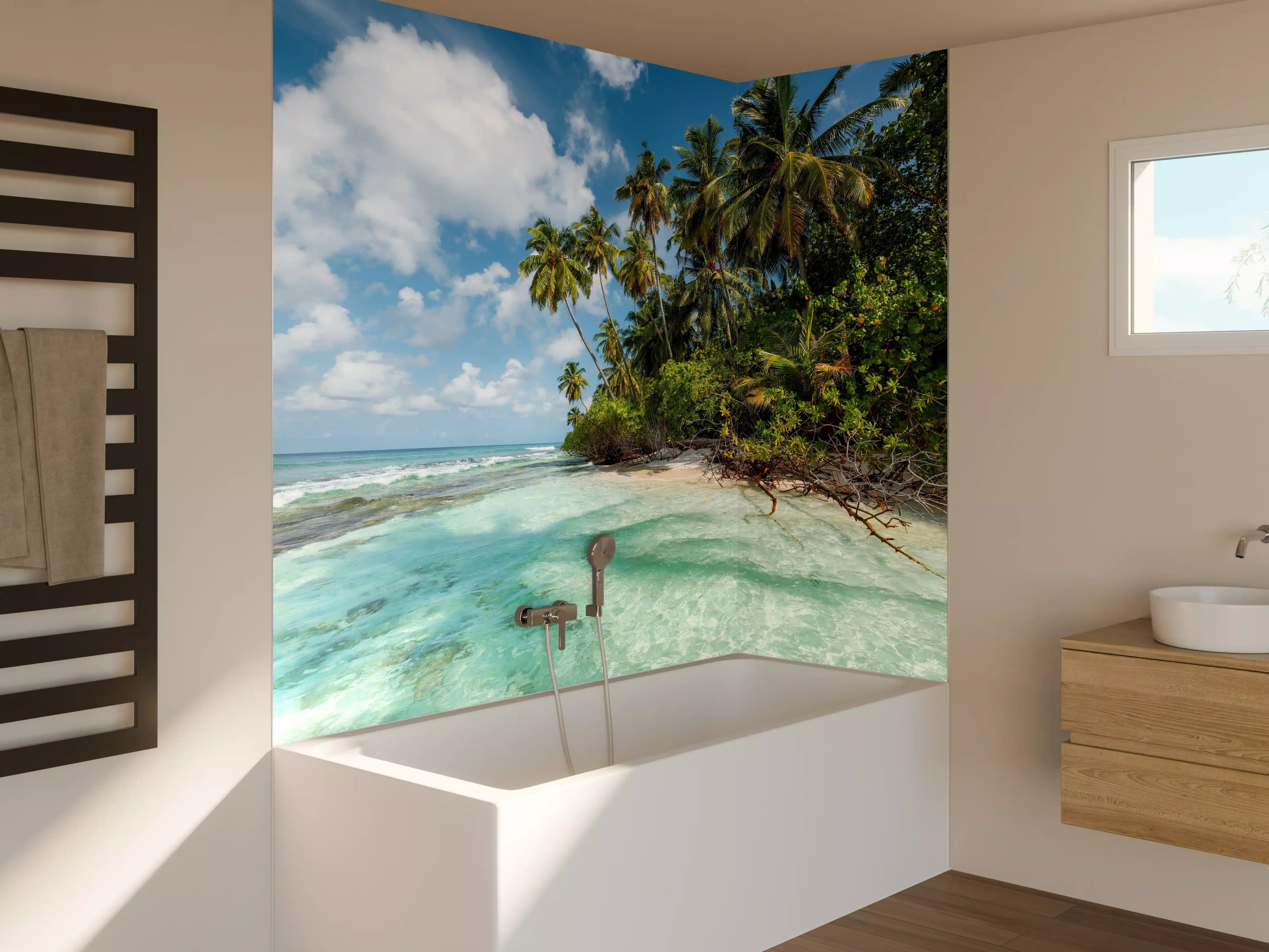Badewannen-Rückwand - Turquoise Bay
