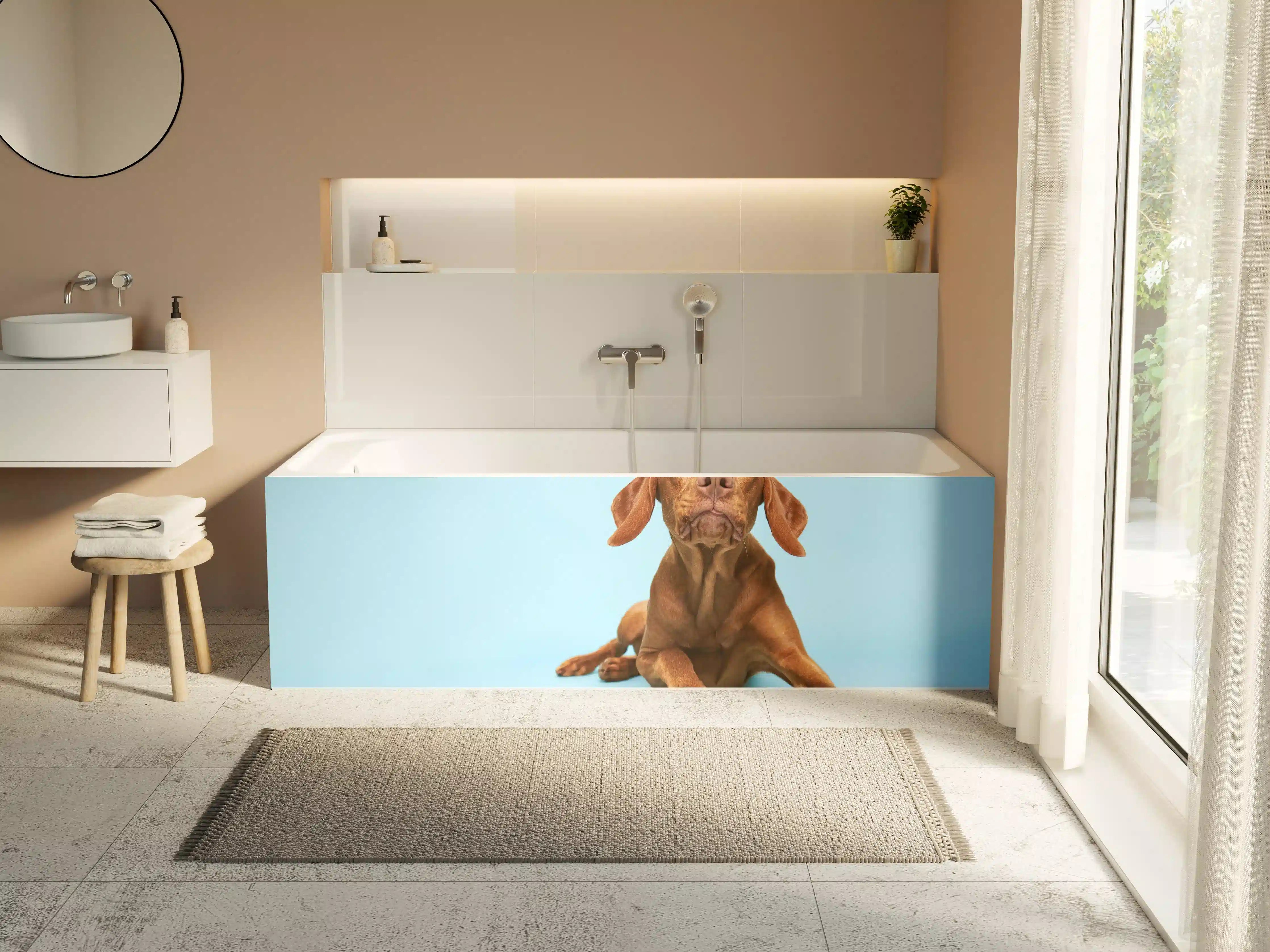 Badewannen-Rückwand - Ungarischer Vizsla-Welpe Portrait