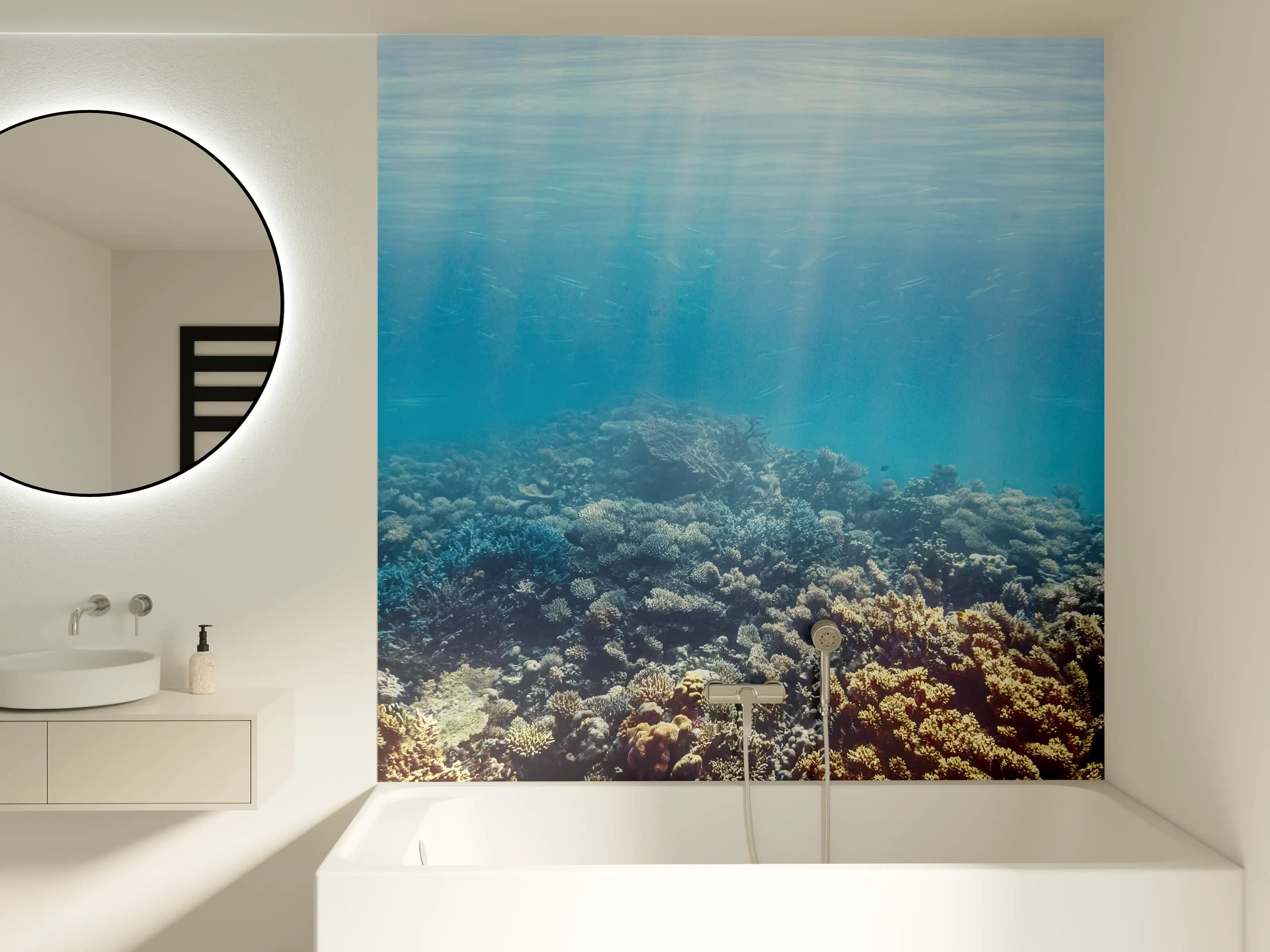 Badewannen-Rückwand - Unterwasser-Korallenriff im Roten Meer