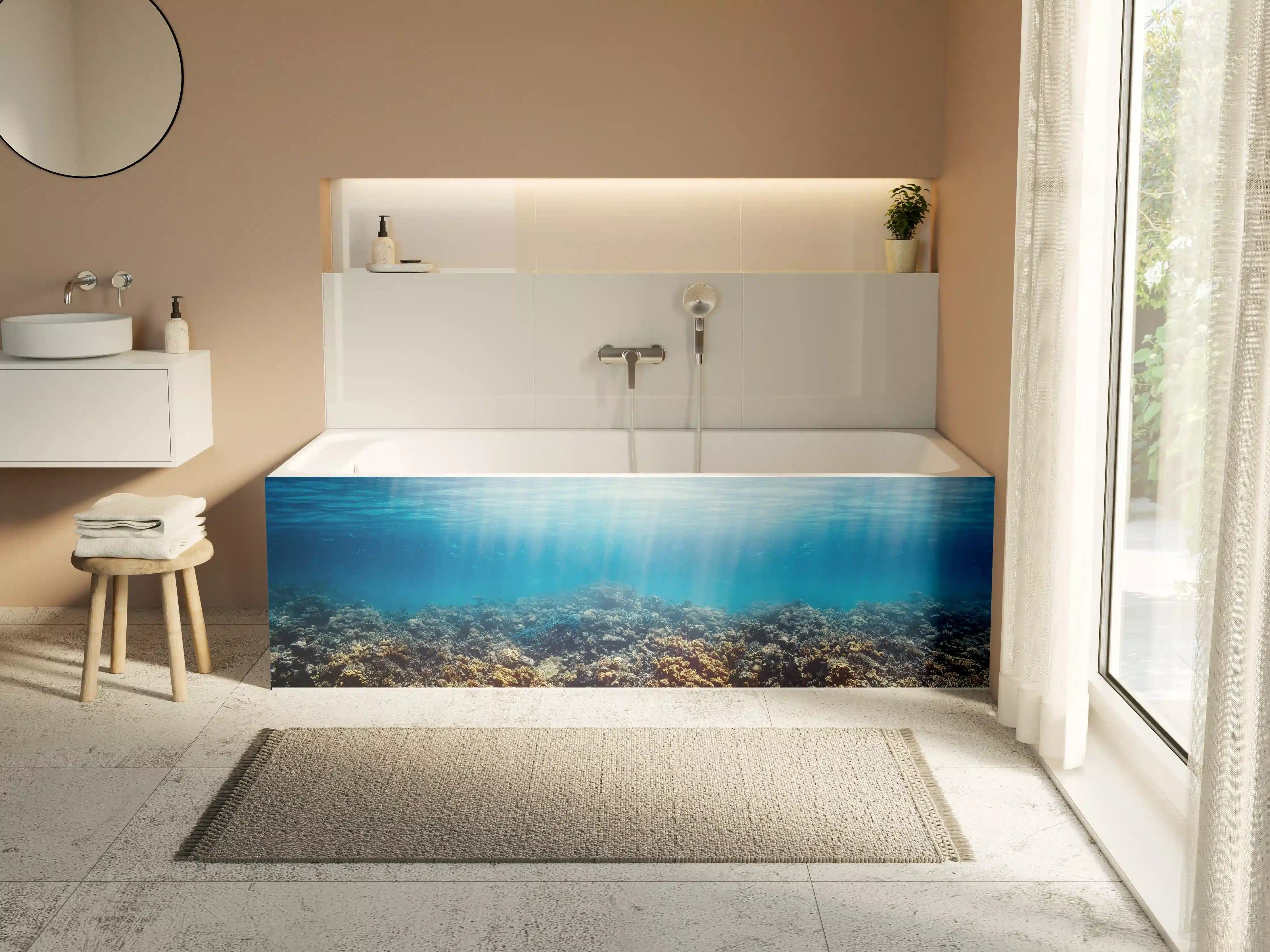 Badewannen-Rückwand - Unterwasser-Korallenriff im Roten Meer