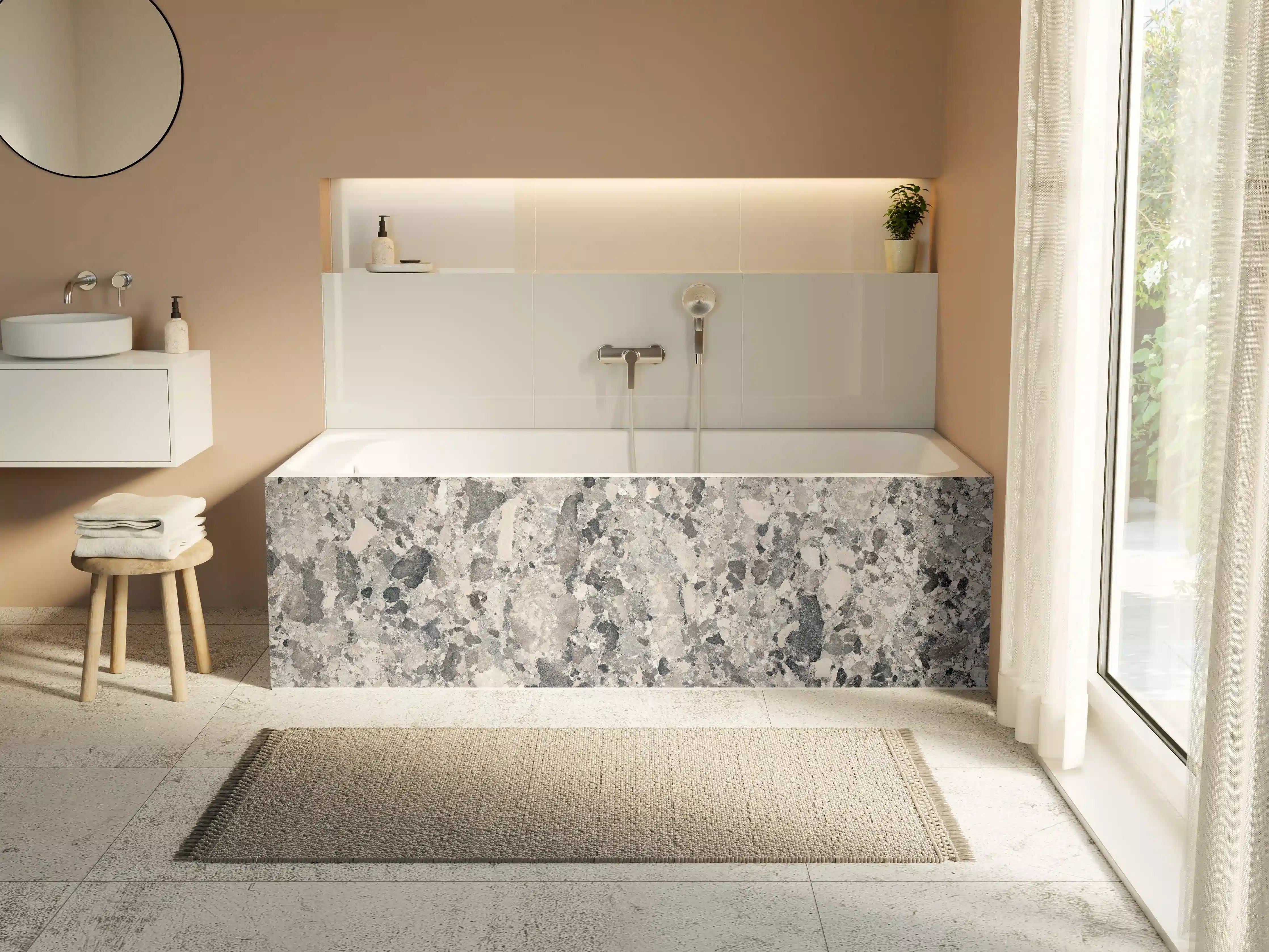 Badewannen-Rückwand - Vintage Granit-Textur