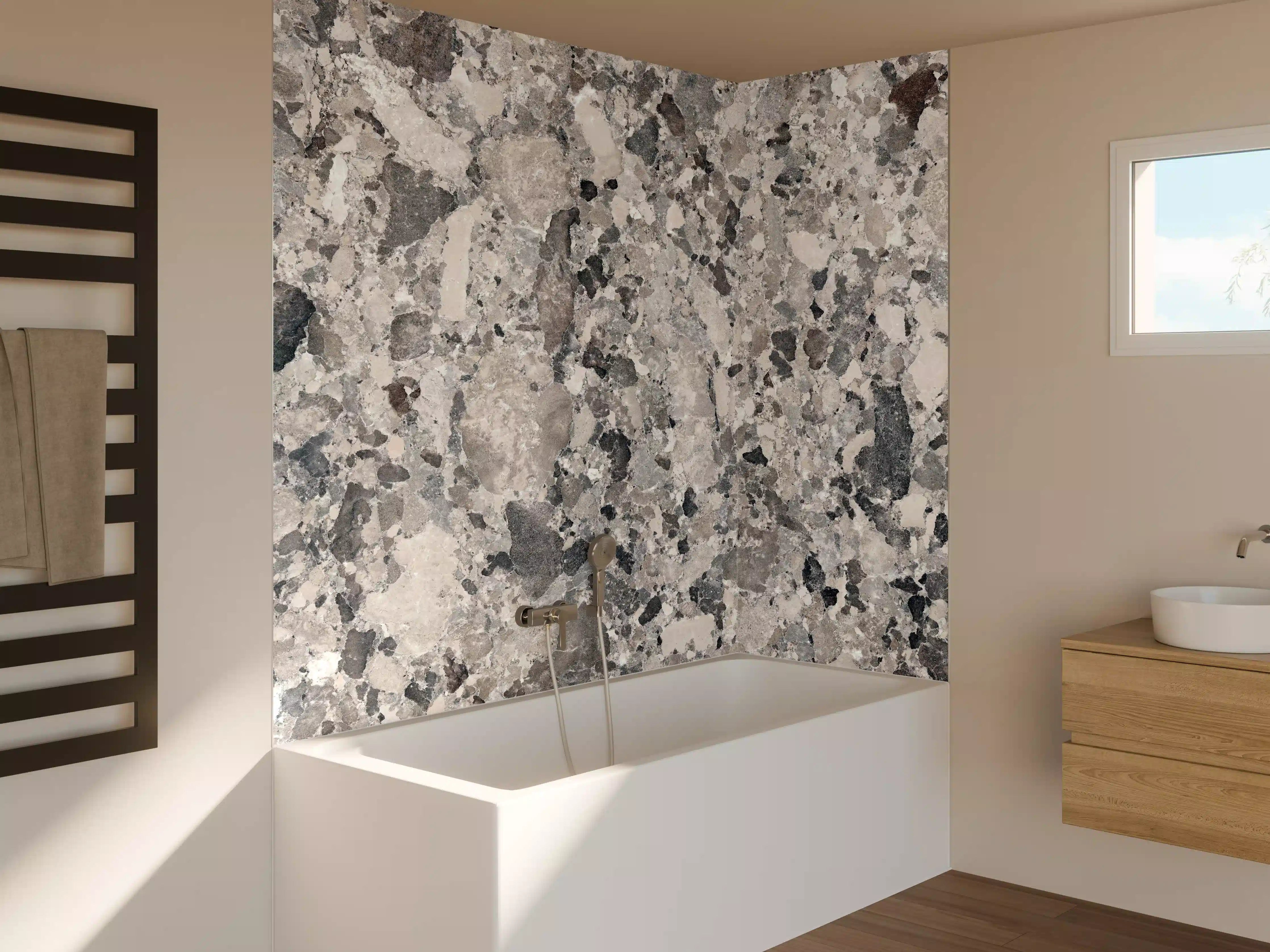 Badewannen-Rückwand - Vintage Granit-Textur