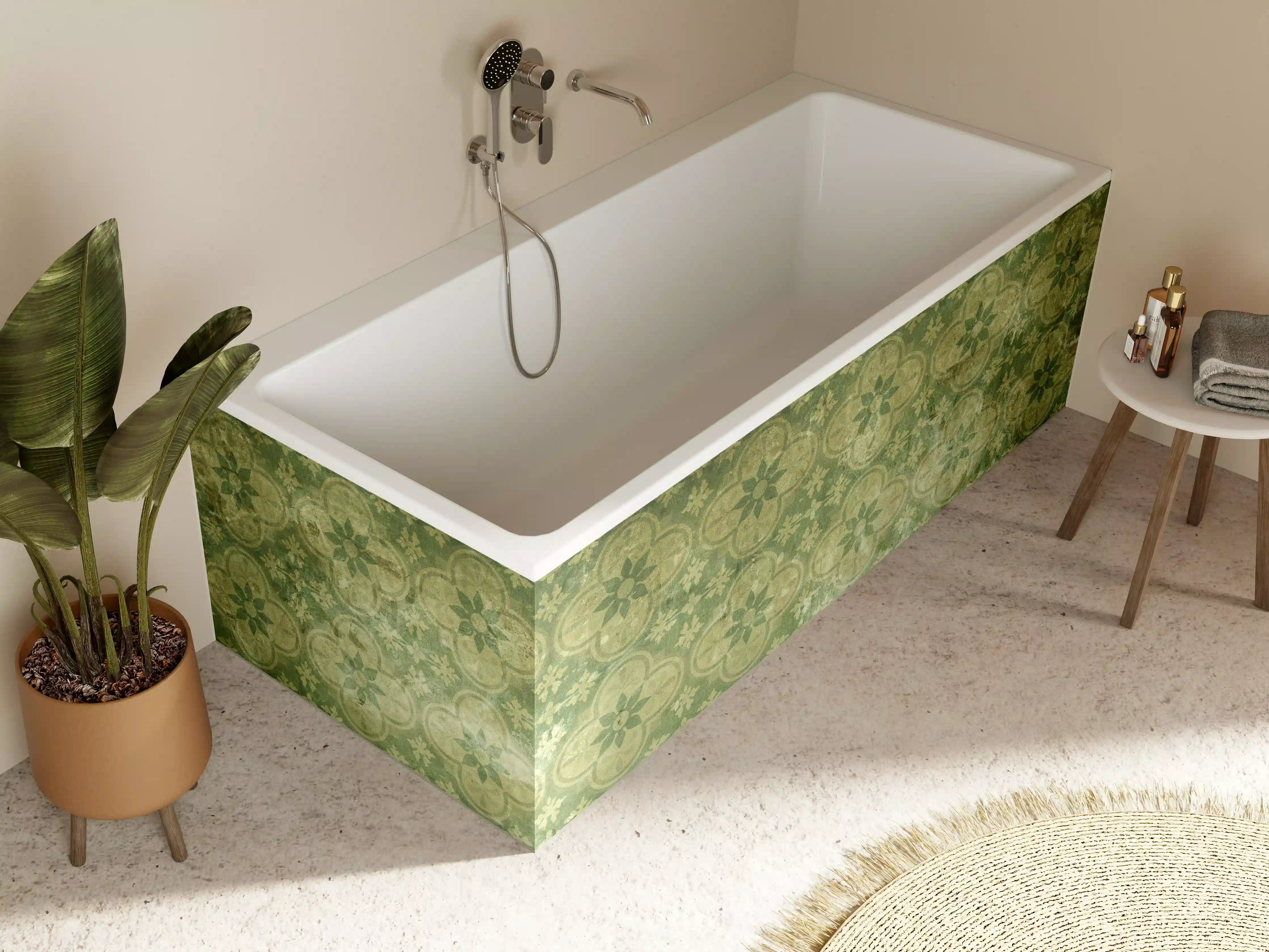 Badewannen-Rückwand - Vintage Retro Mosaikfliesen