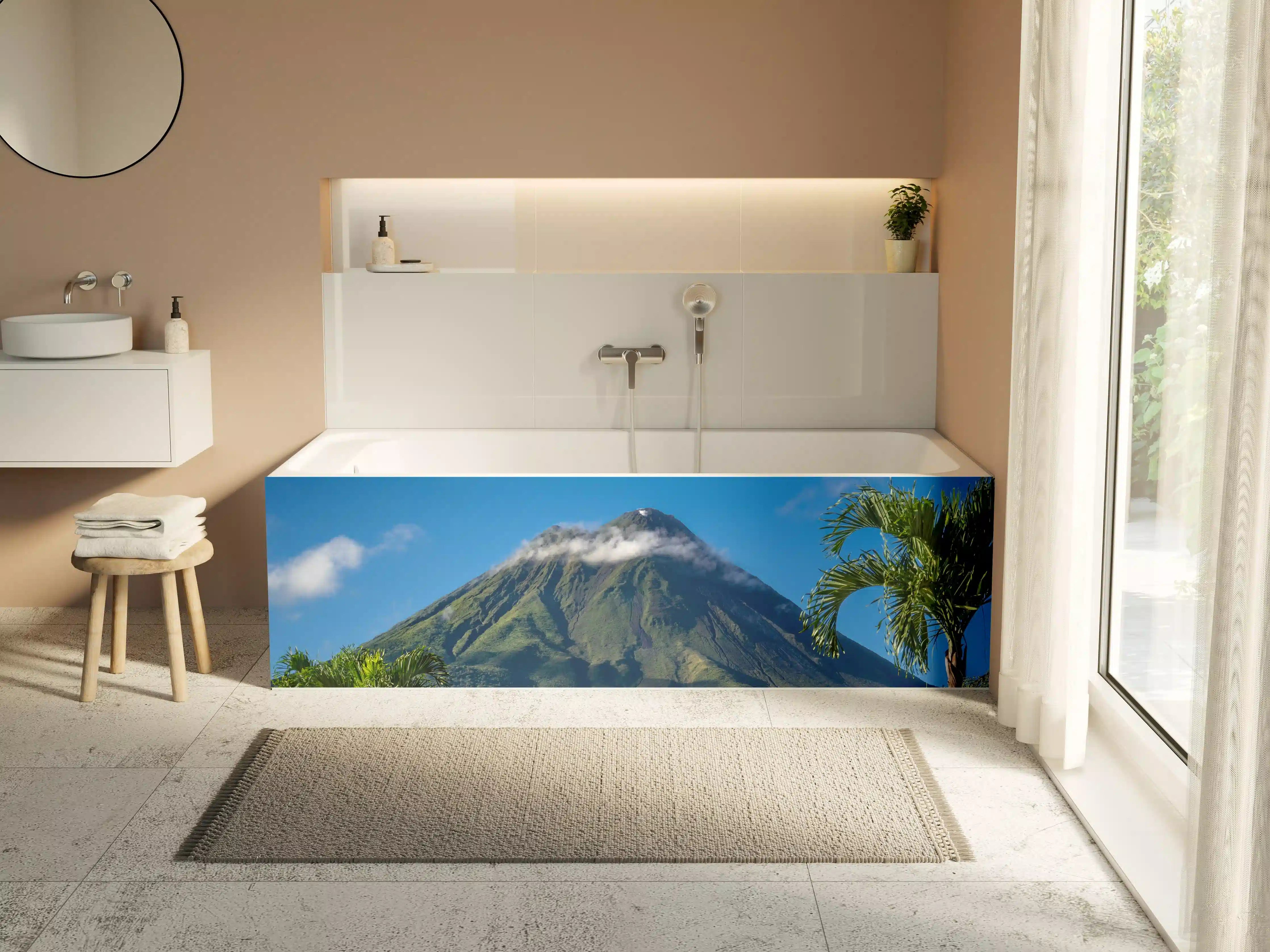 Badewannen-Rückwand - Vulkan Arenal von nahem - Costa Rica