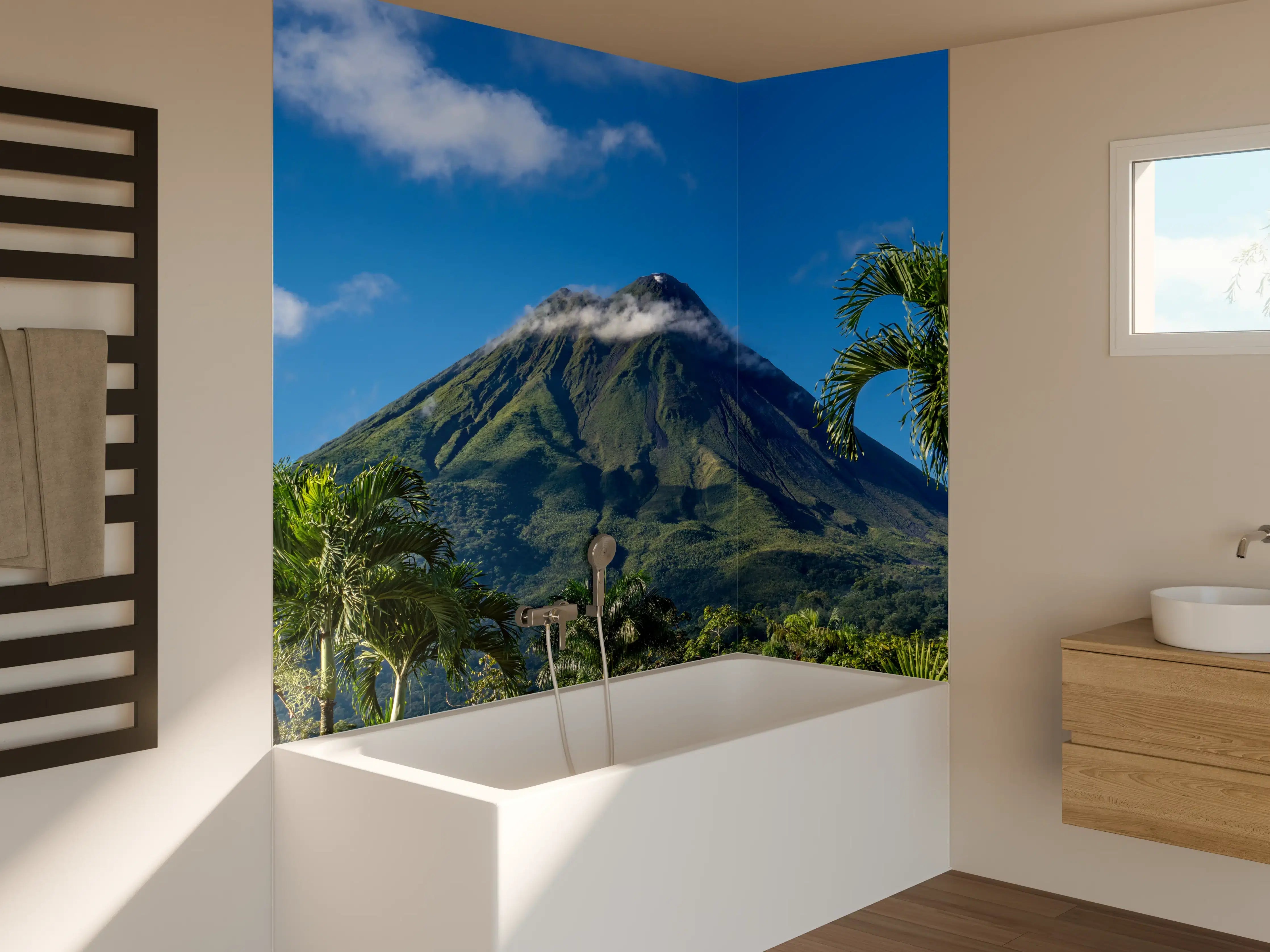 Badewannen-Rückwand - Vulkan Arenal von nahem - Costa Rica