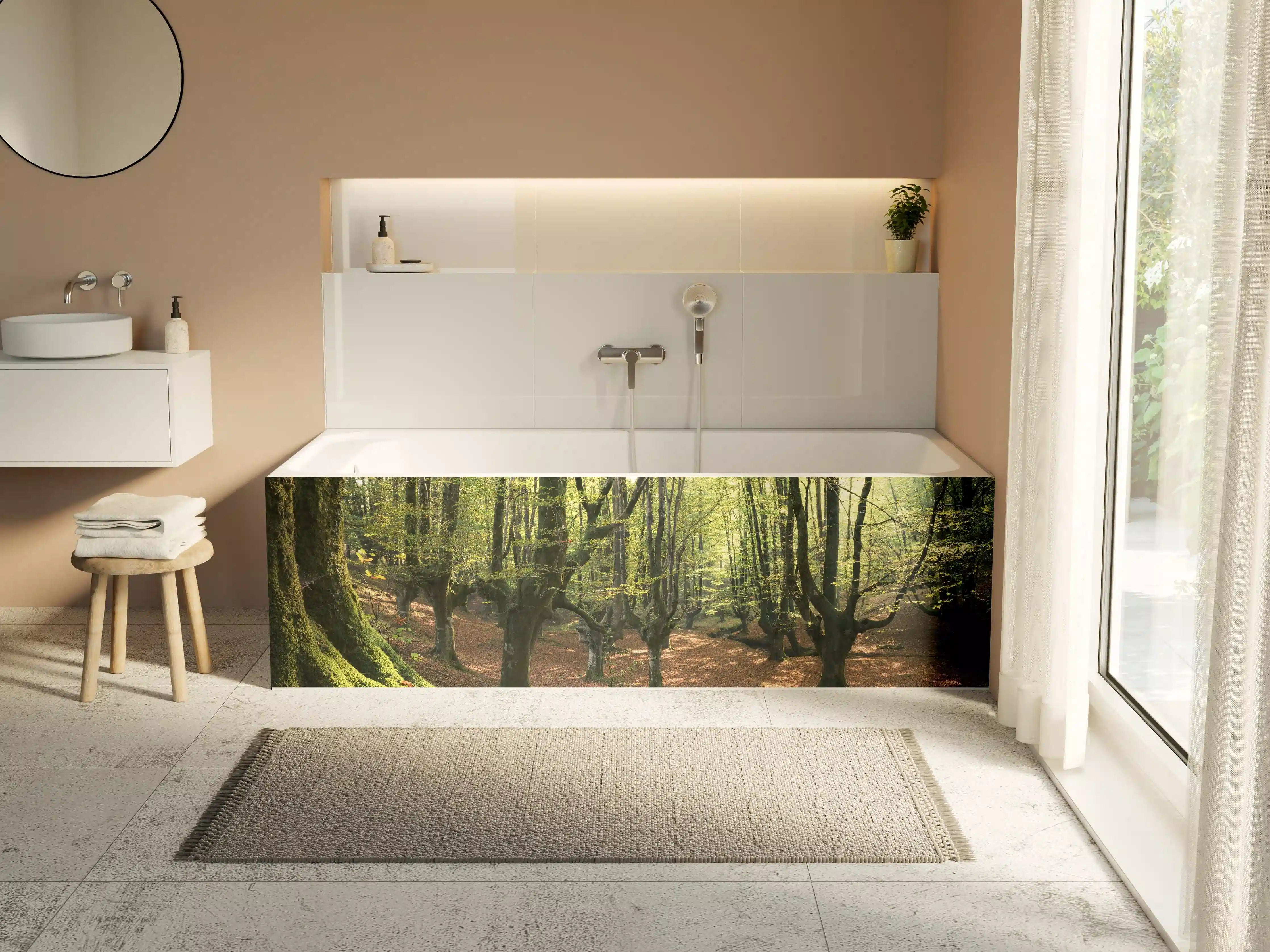 Badewannen-Rückwand - Wald in Spanien