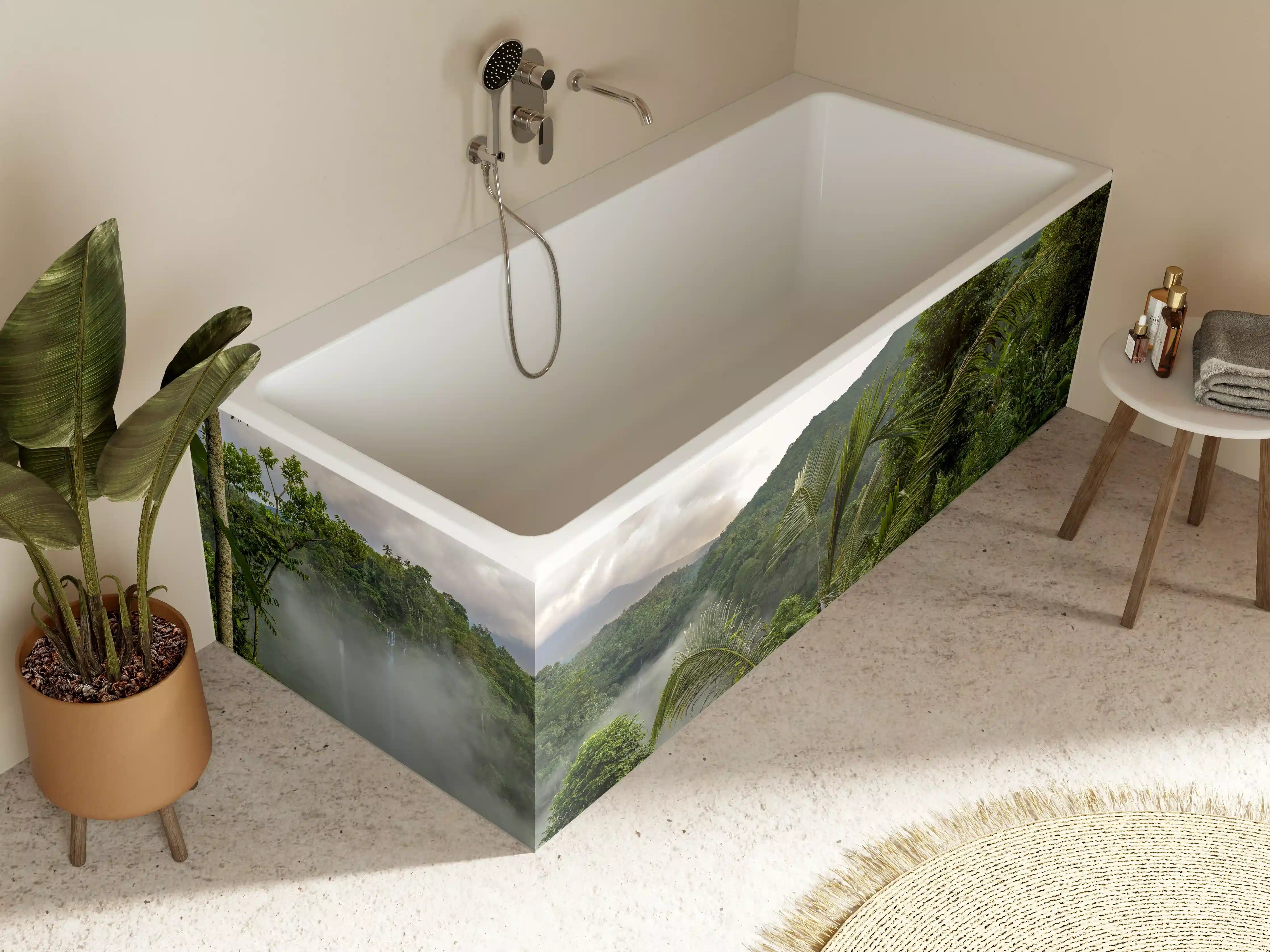 Badewannen-Rückwand - Wasserfälle im Regenwald 2