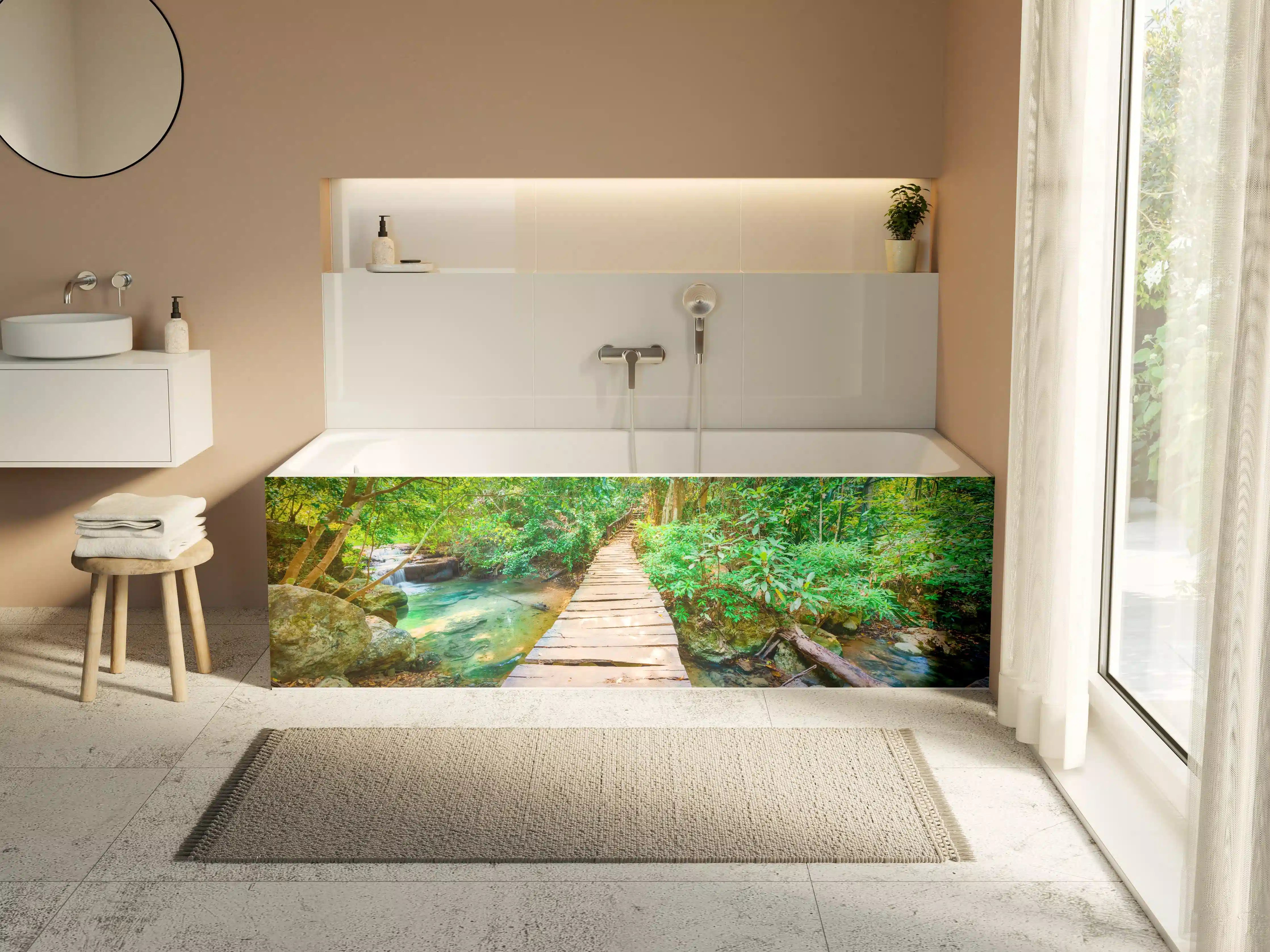 Badewannen-Rückwand - Wasserfall im Erawan-Nationalpark