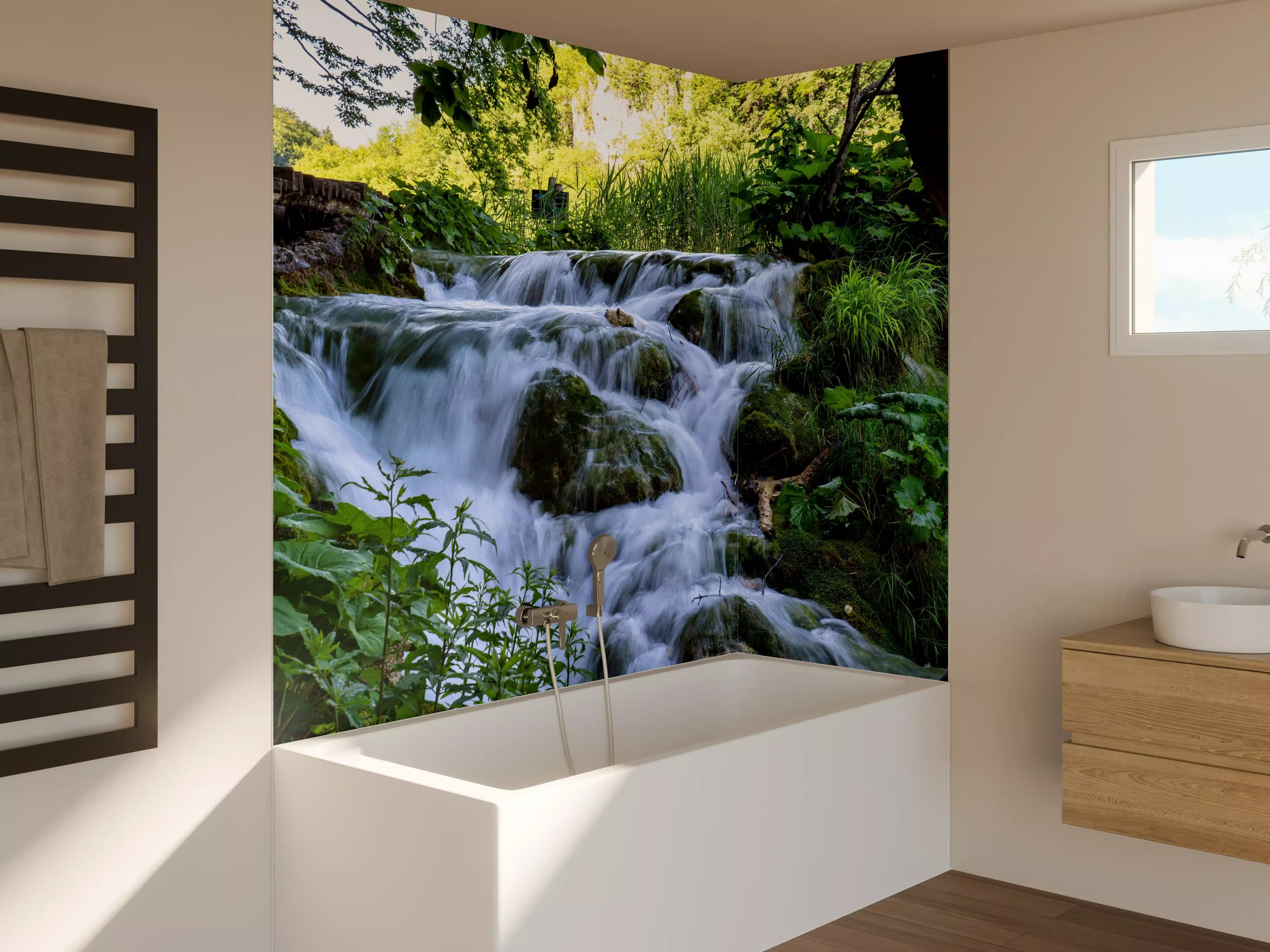 Badewannen-Rückwand - Wasserfall im Nationalpark Plitvicer Seen