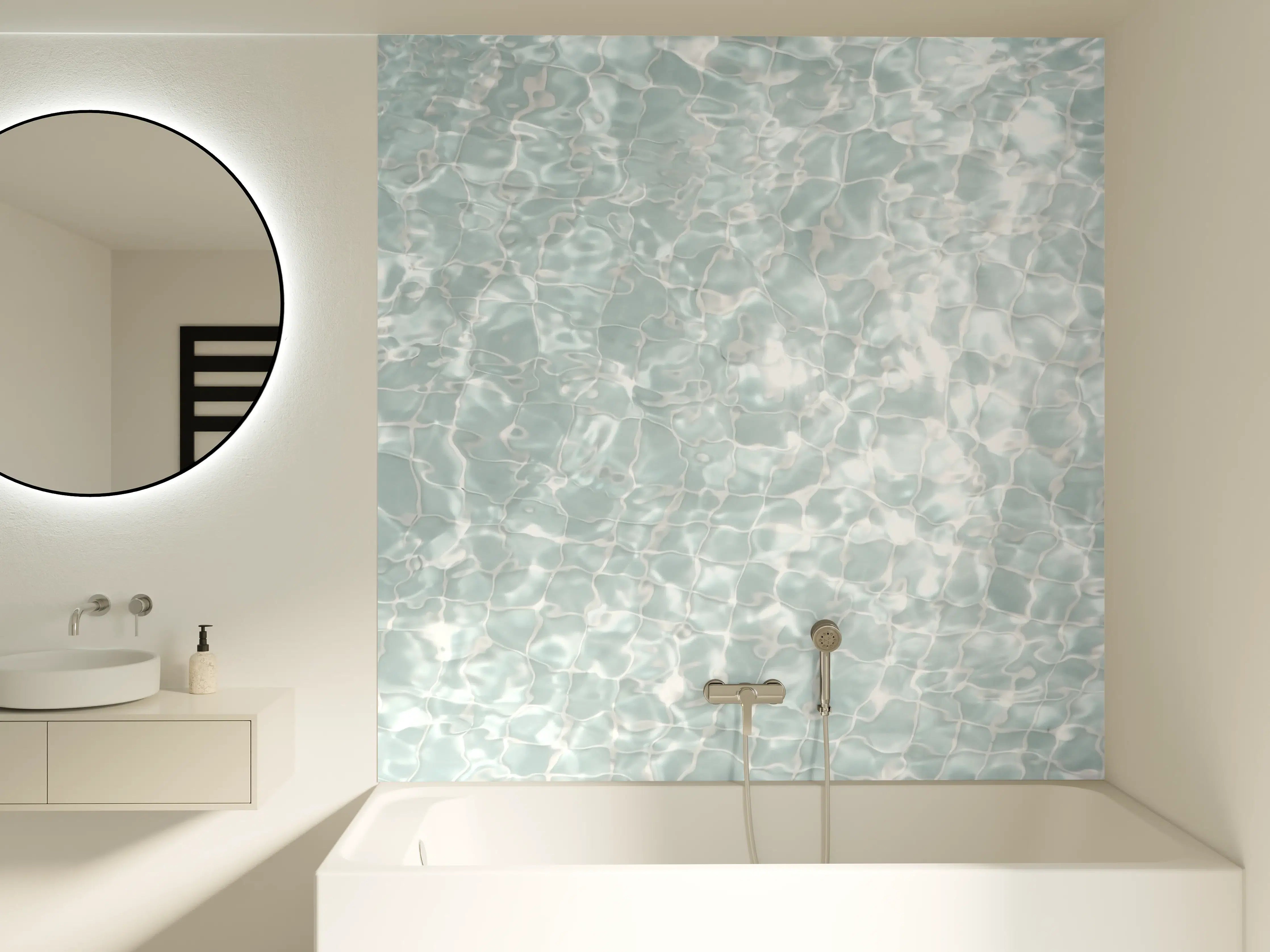 Badewannen-Rückwand - Wasseroberfläche