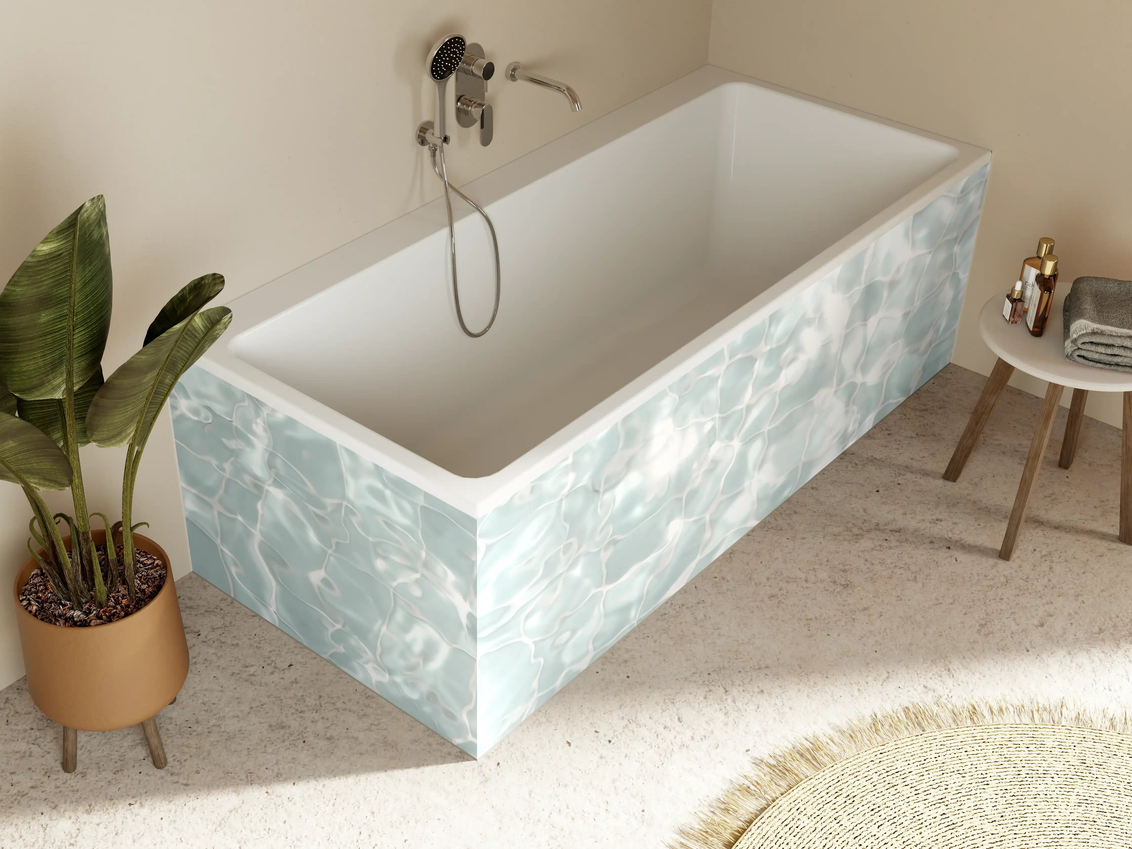 Badewannen-Rückwand - Wasseroberfläche