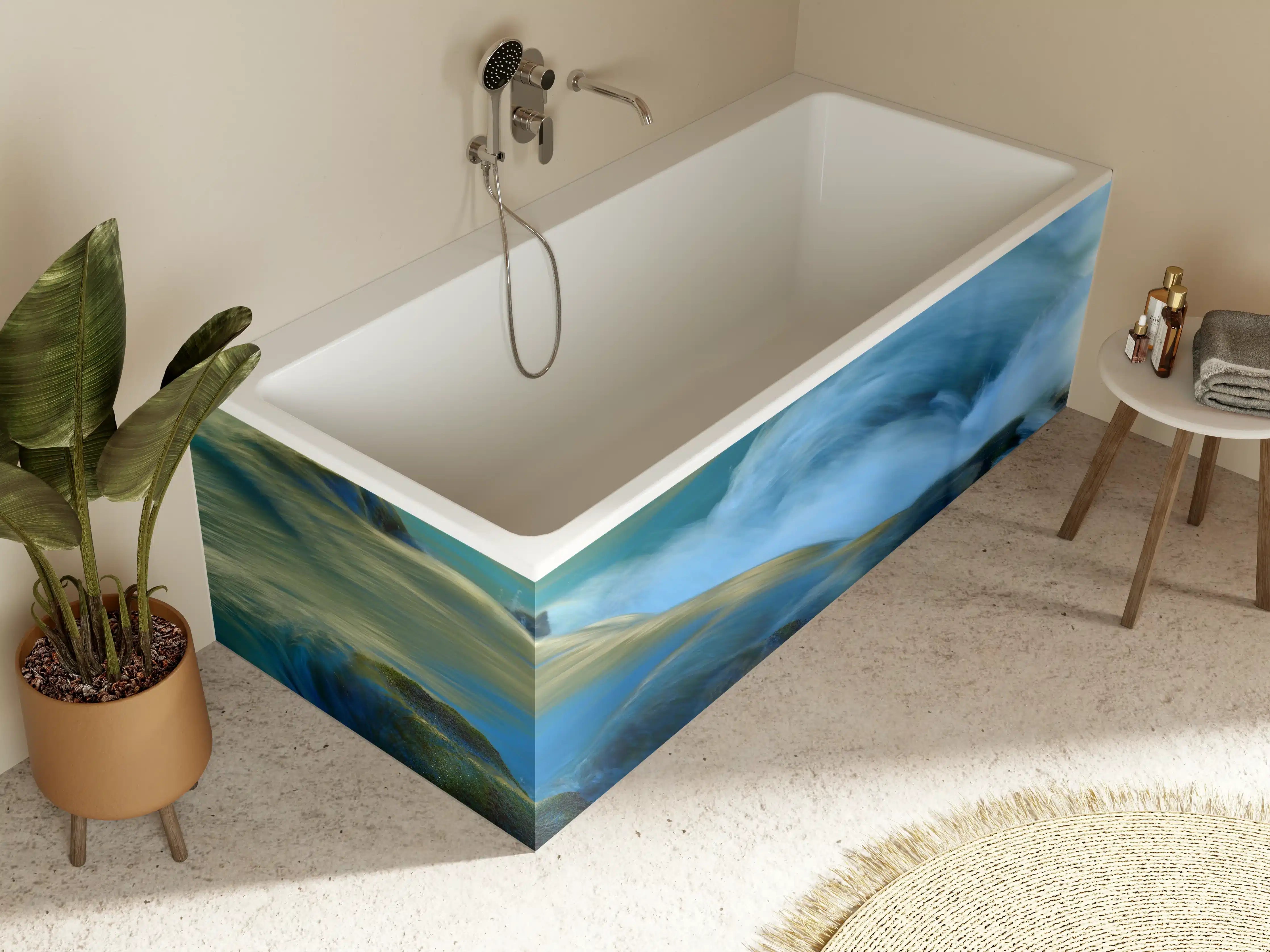 Badewannen-Rückwand - Wasserströmung im Kaukasus