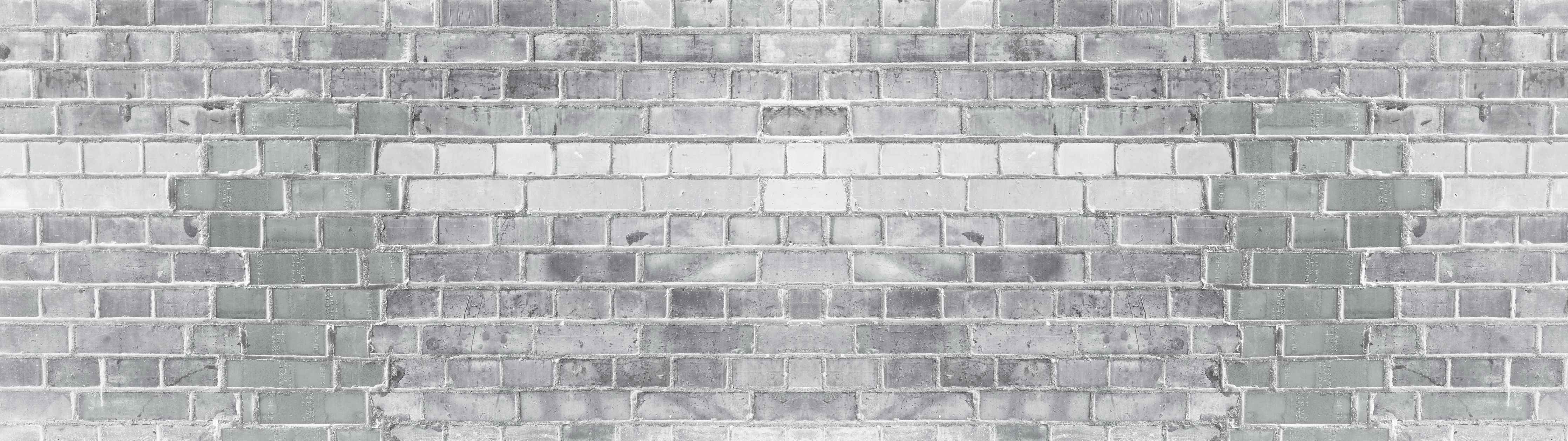 Badewannen-Rückwand-Weiß-Graue Backstein Wandtextur