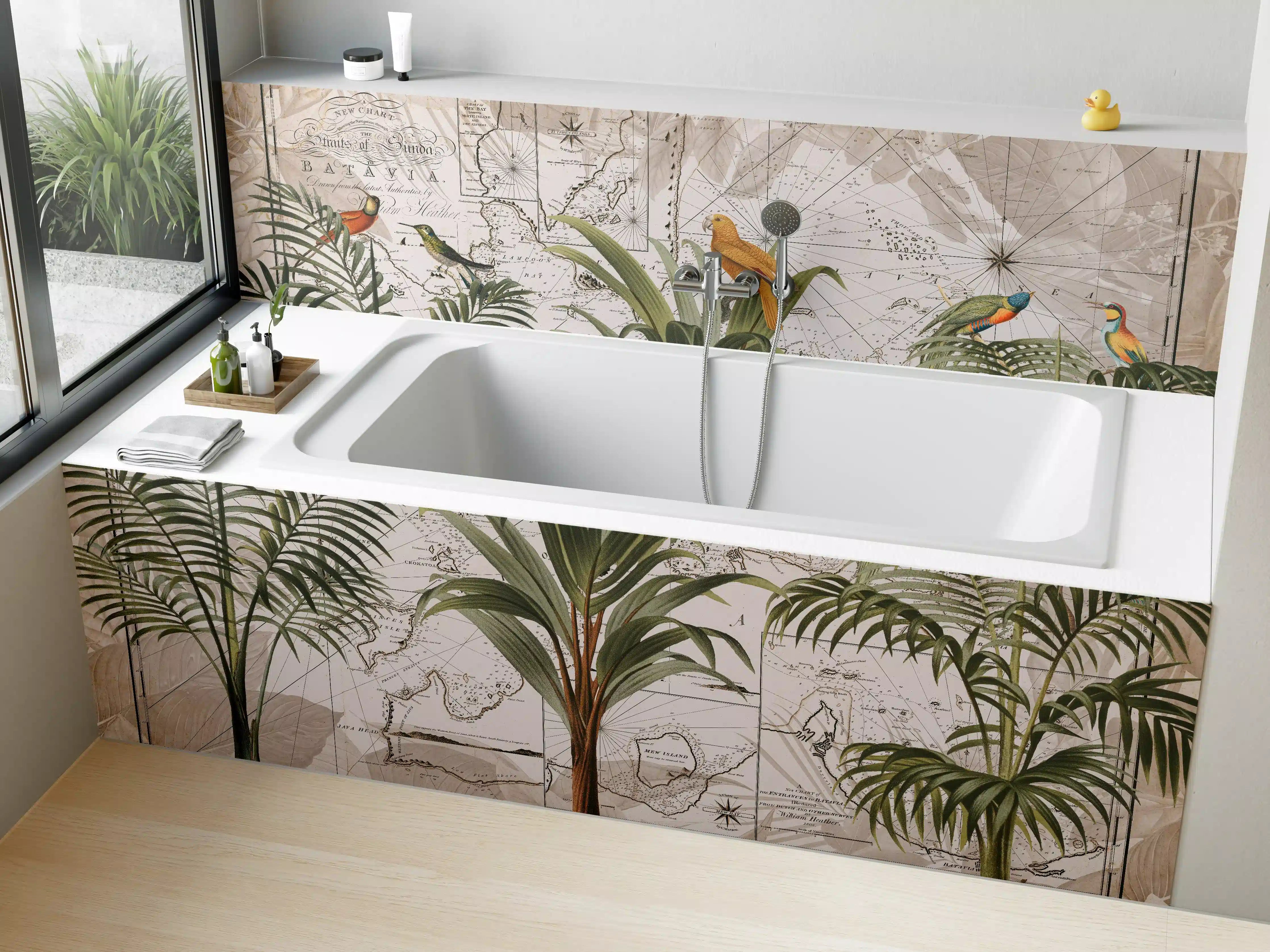 Badewannen-Rückwand - Weltkarte - Indonesien