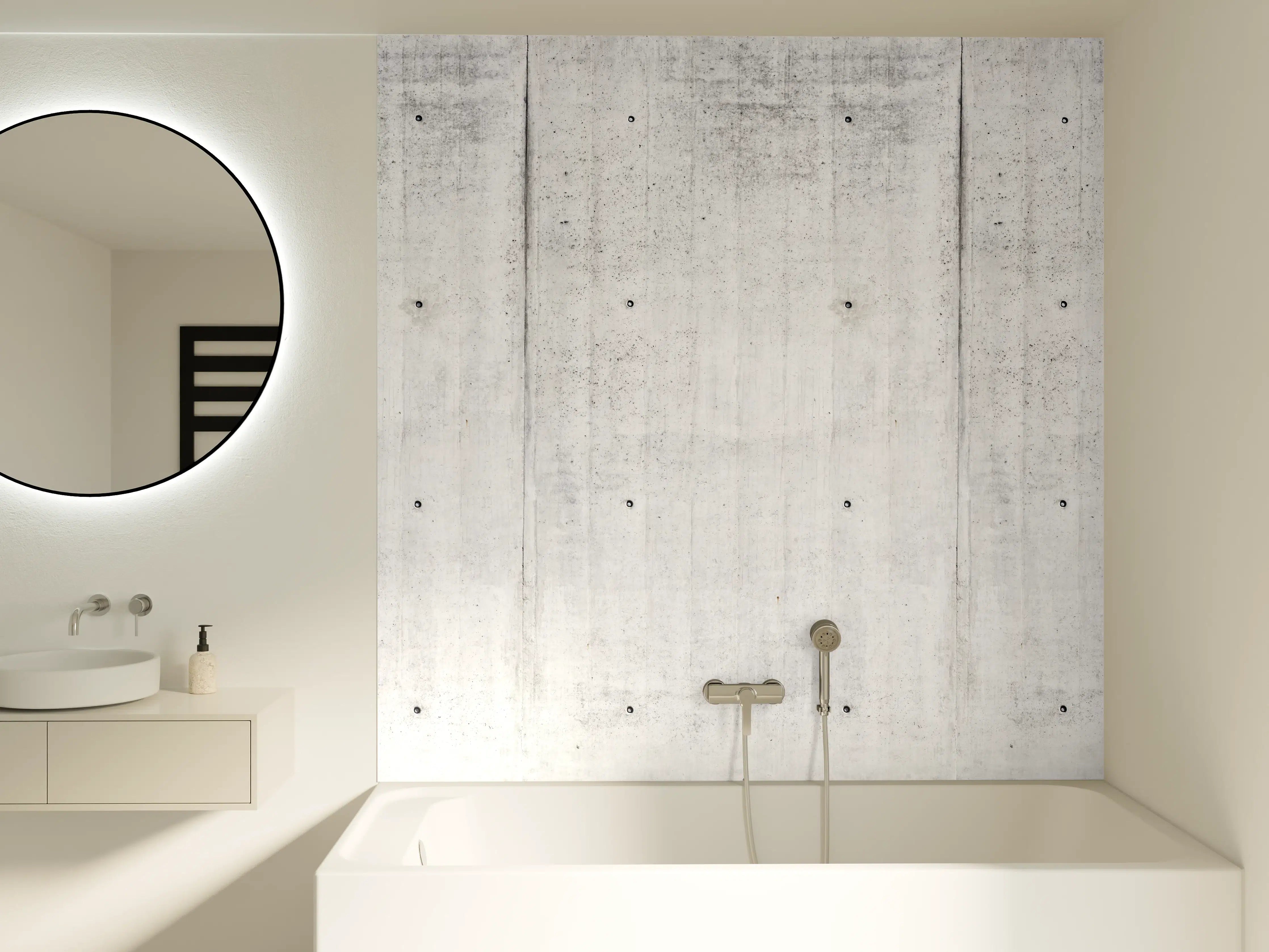 Badewannen-Rückwand - Wiederholtes Sichtbeton Textur