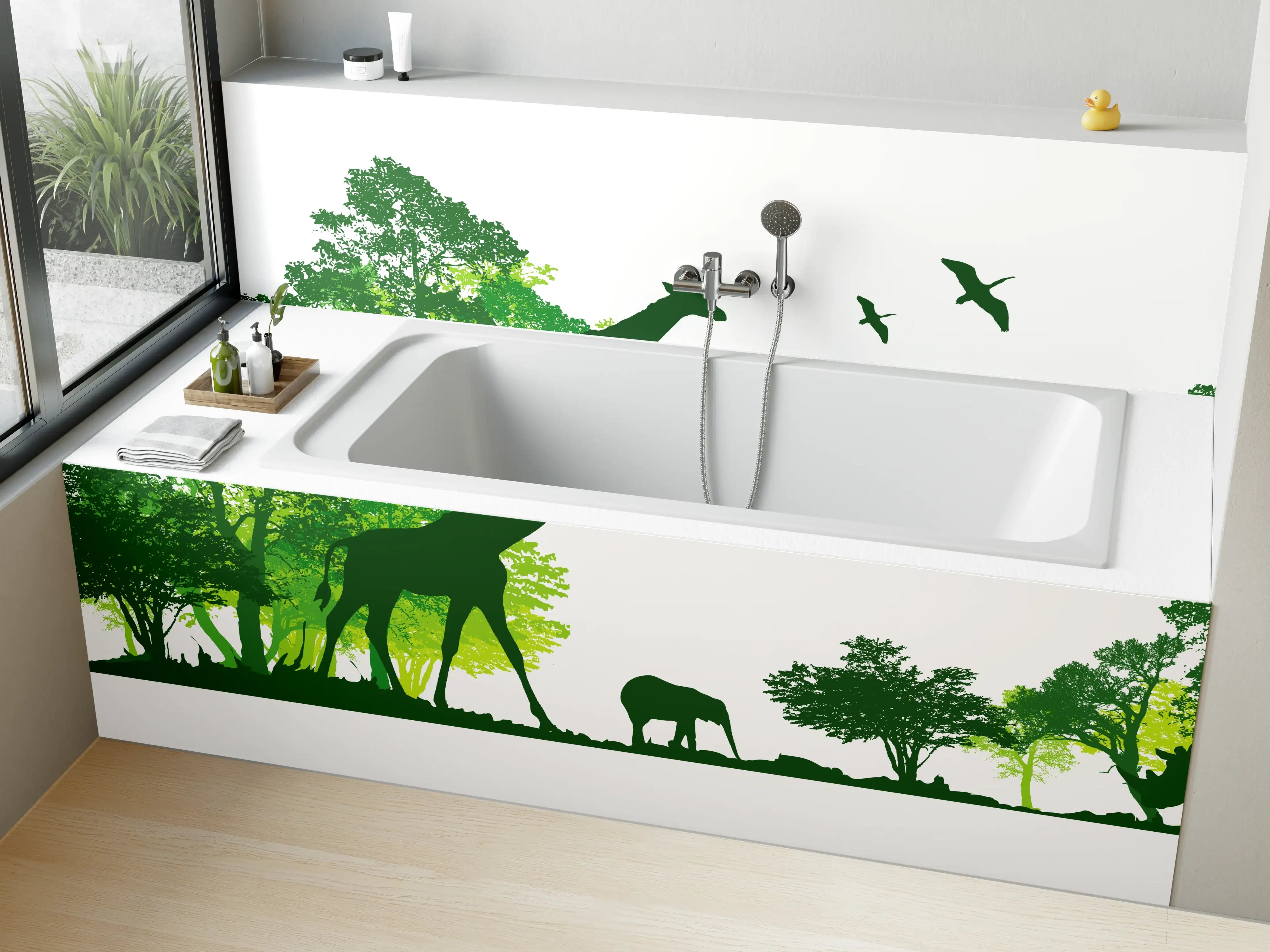 Badewannen-Rückwand - Wilde Tiere