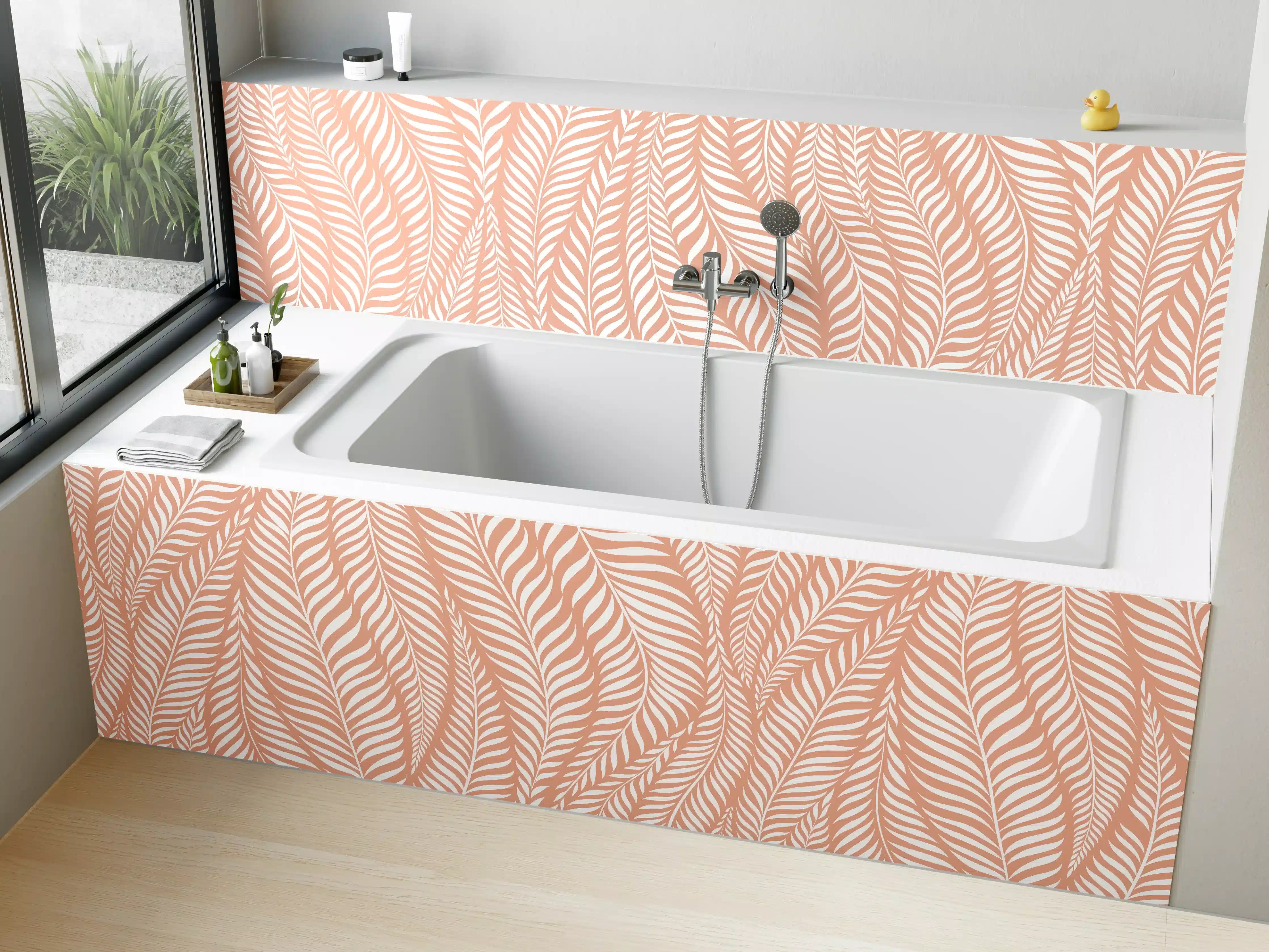 Badewannen-Rückwand - Zarter Mango-Peach-Kupfer-Hintergrund