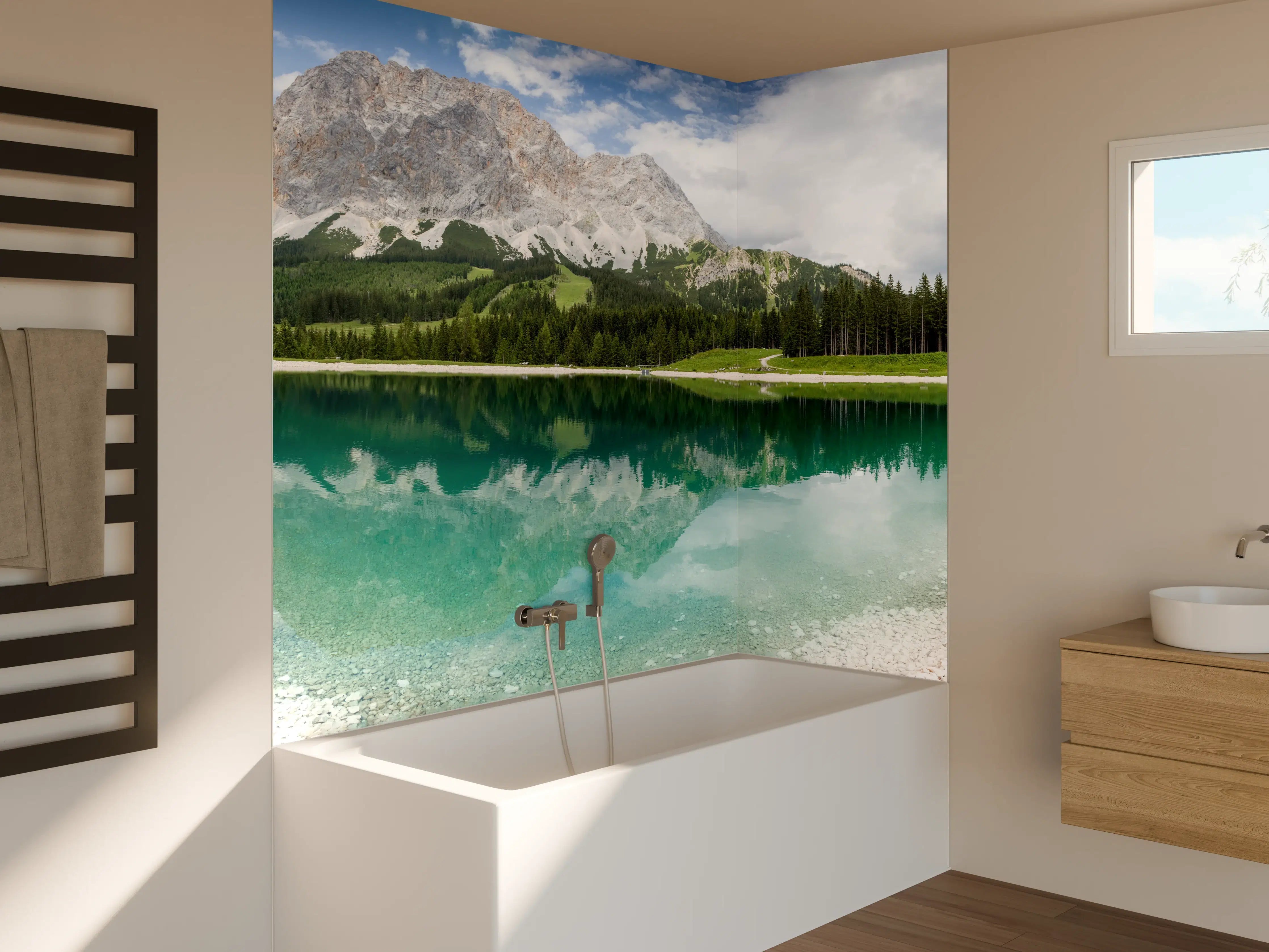 Badewannen-Rückwand - Zugspitzarena bei Ehrwald