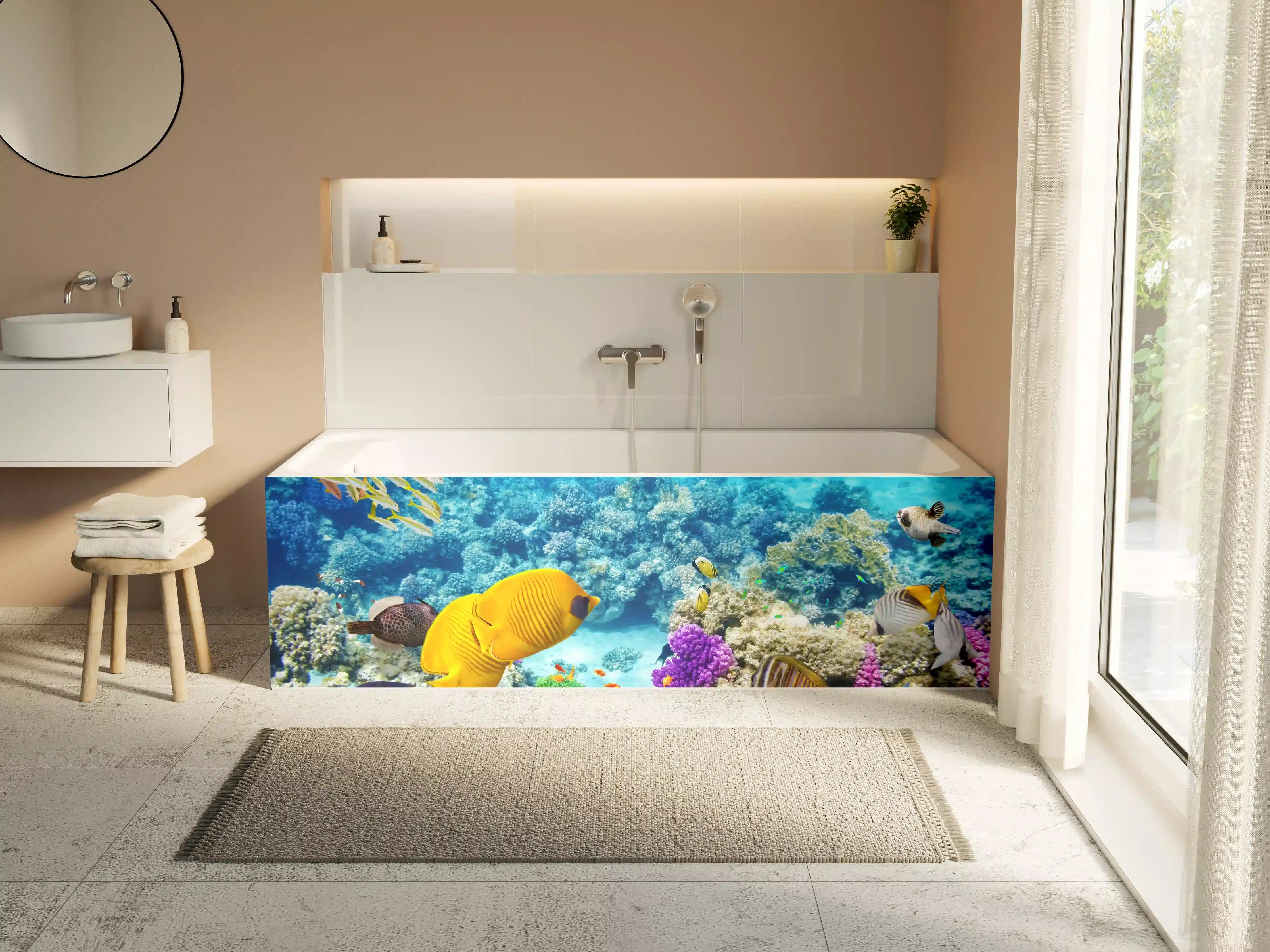 Badewannen-Rückwand - bunte Unterwasserwelt in Australien